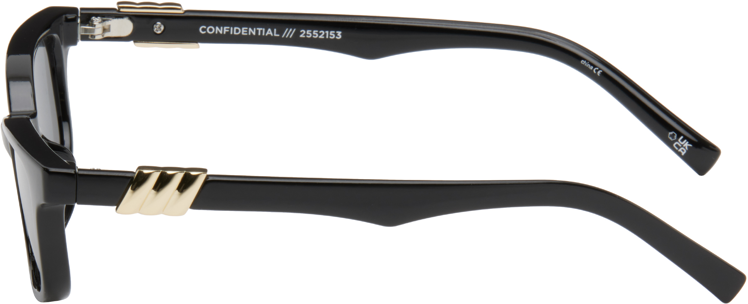 Le Specs Black Confidential Sunglasses