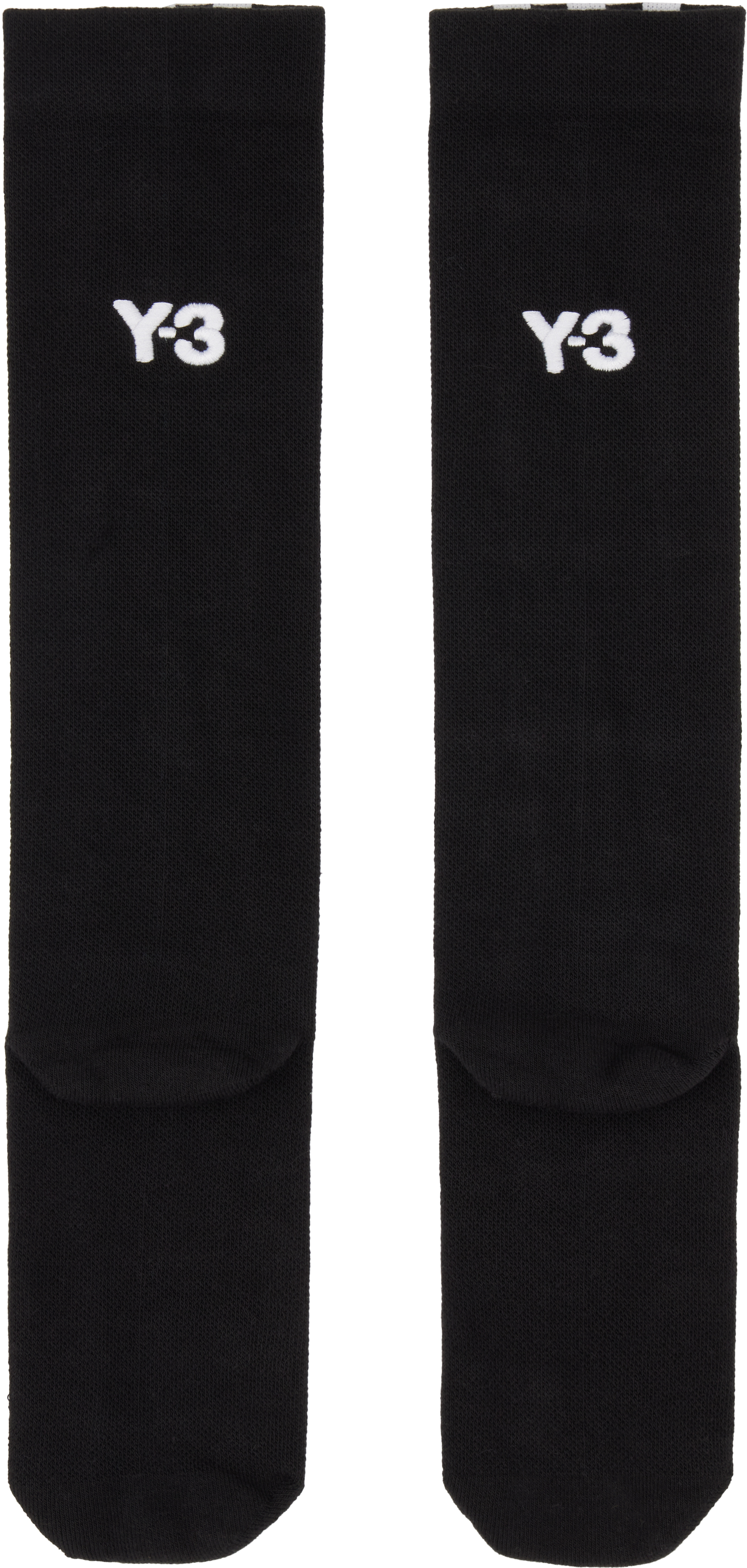 Y-3 Black Stripes Socks In Black