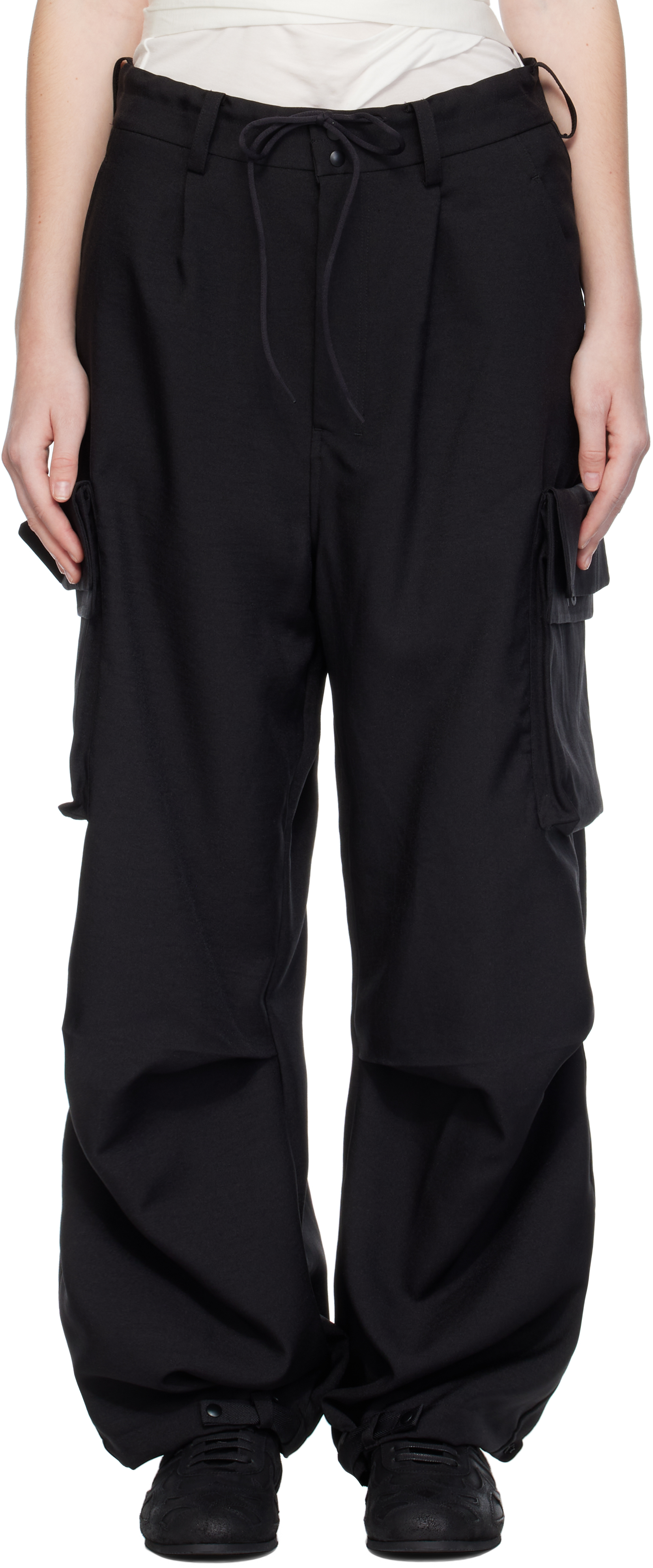 Y-3 Black Sport Uniform Multi Cargo Pants In Black
