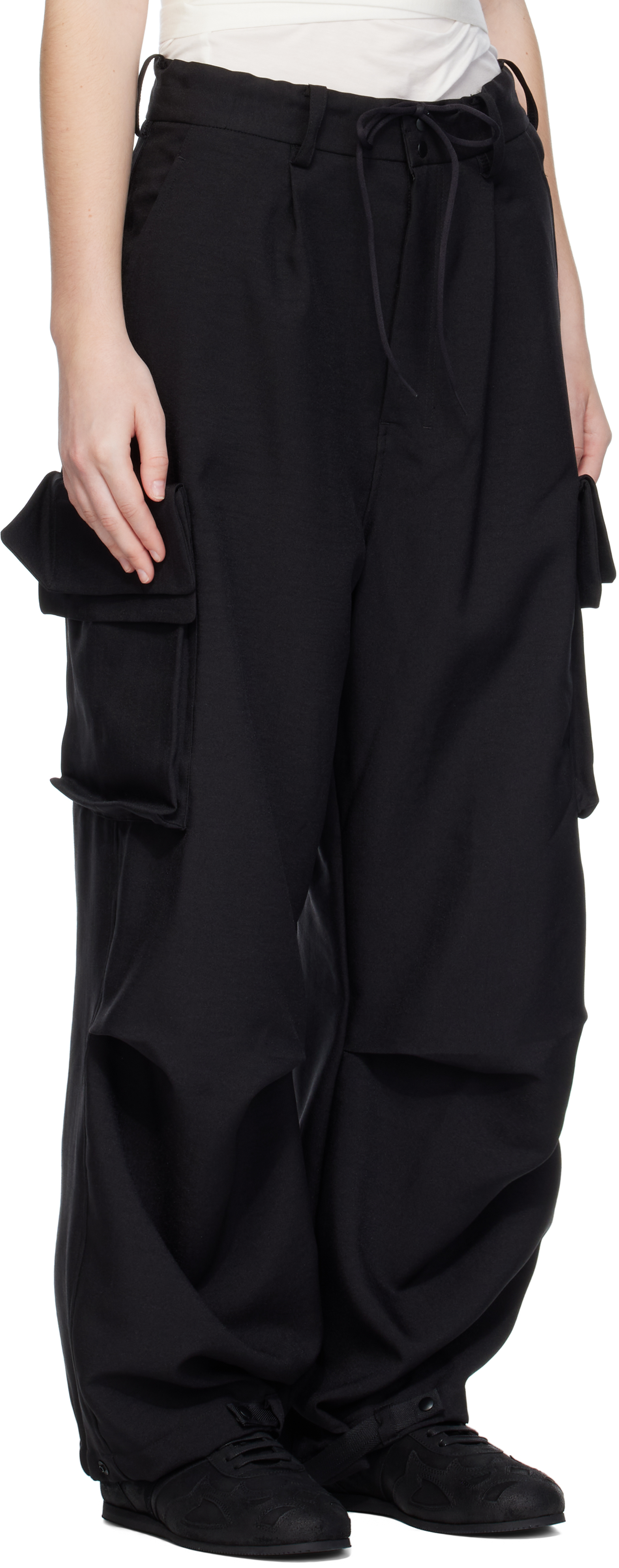 Y-3 Black Sport Uniform Multi Cargo Pants In Black