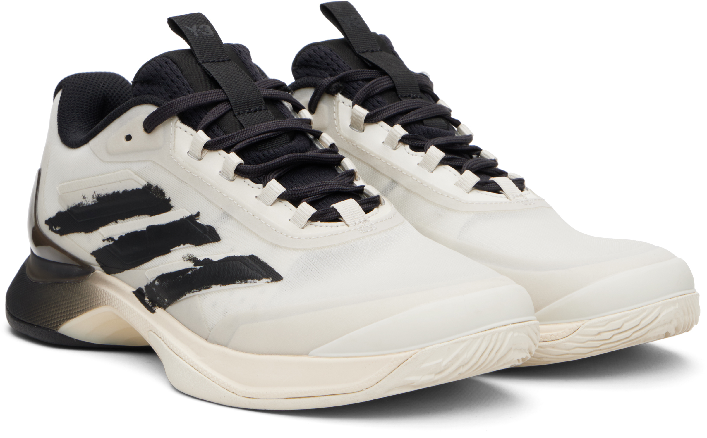 Y-3 Gray Us Open Avacourt 2 Sneakers In White