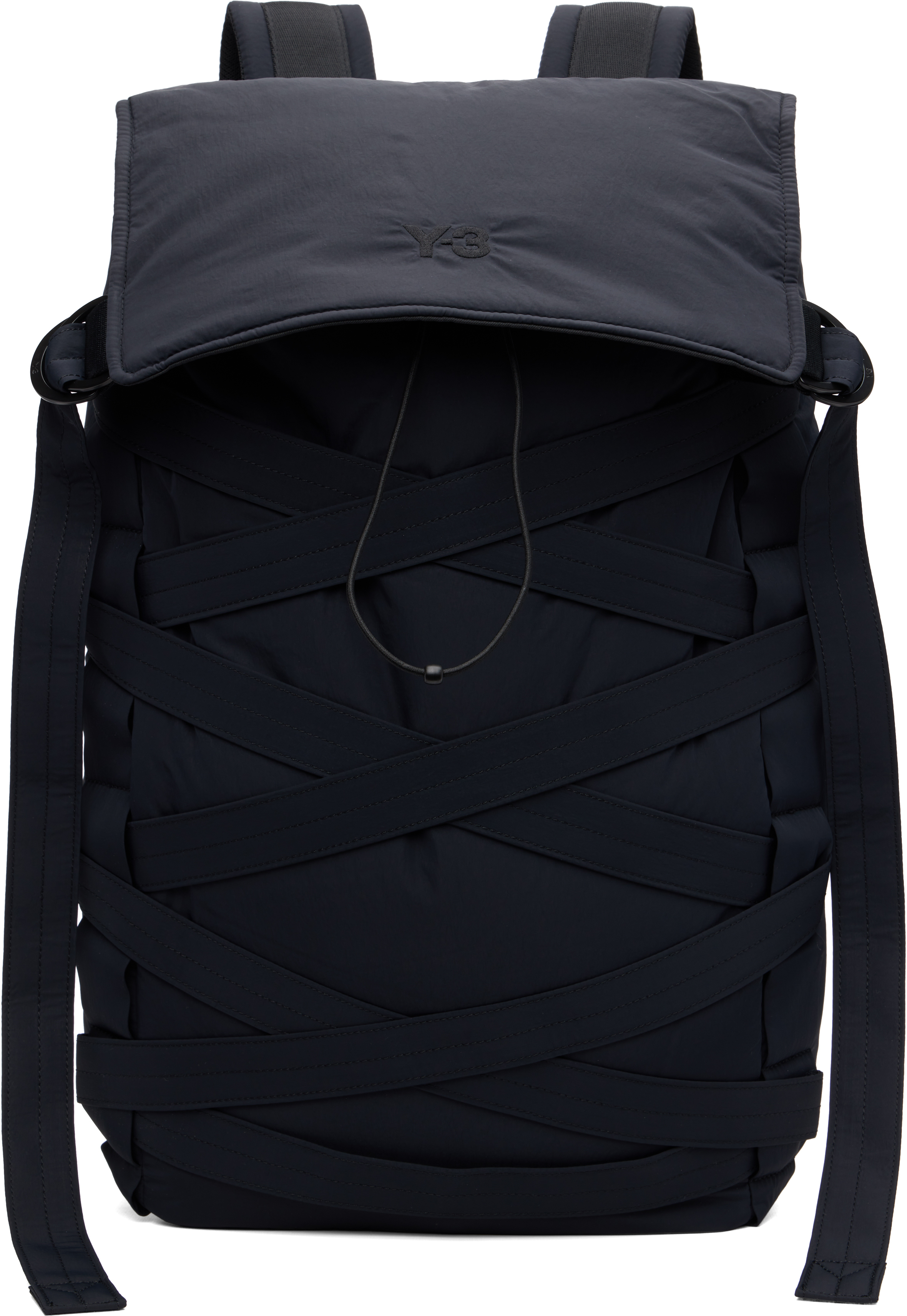 Y-3 Versatile Cinch Backpack Adjustable Straps In Black