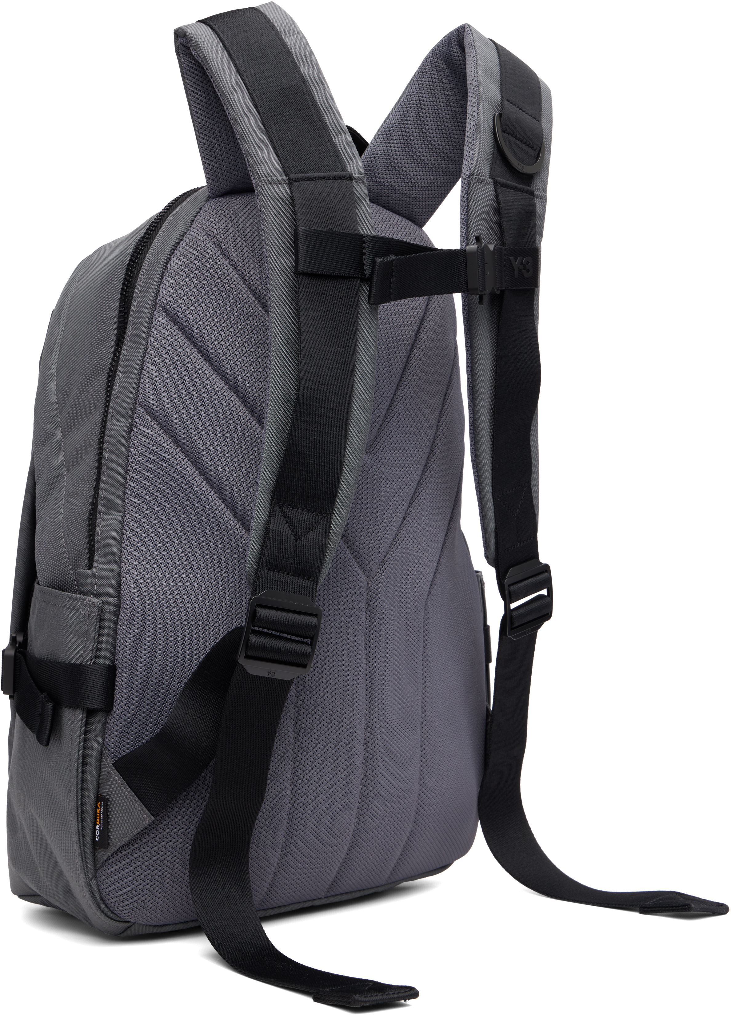 Y-3 Grey Cordura Staple Backpack In Gray