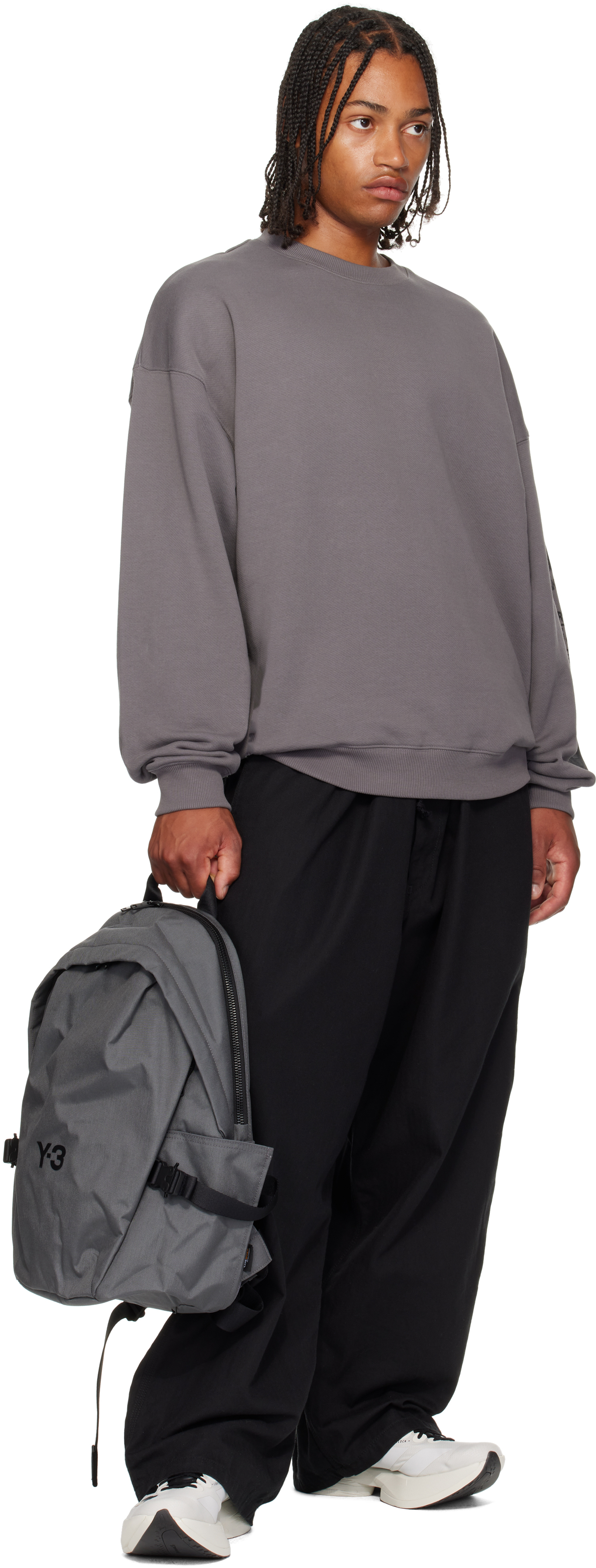 Y-3 Grey Cordura Staple Backpack In Gray