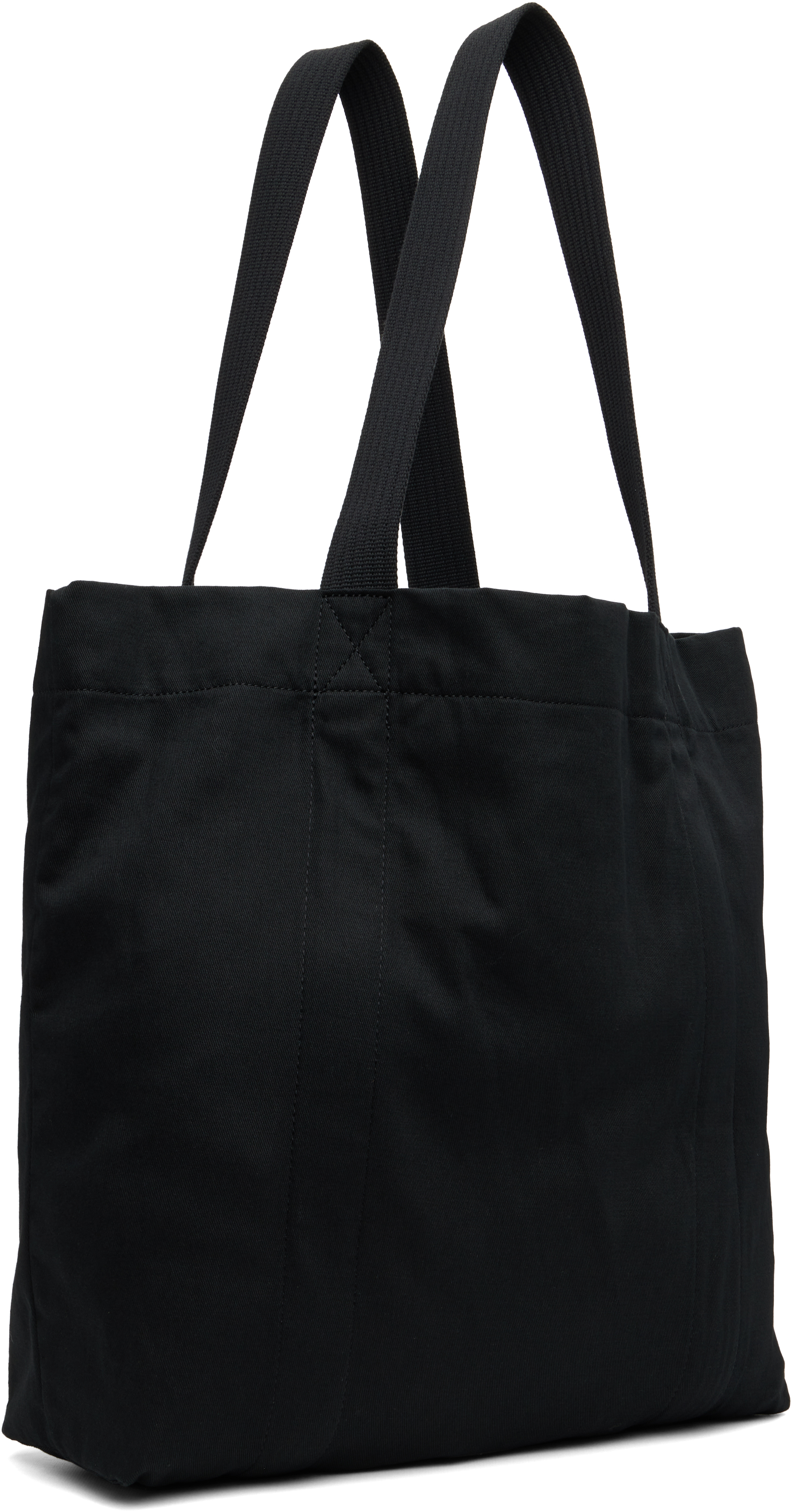 Y-3 Adidas Y 3 Black Cotton Tote Bag With Logo In Black