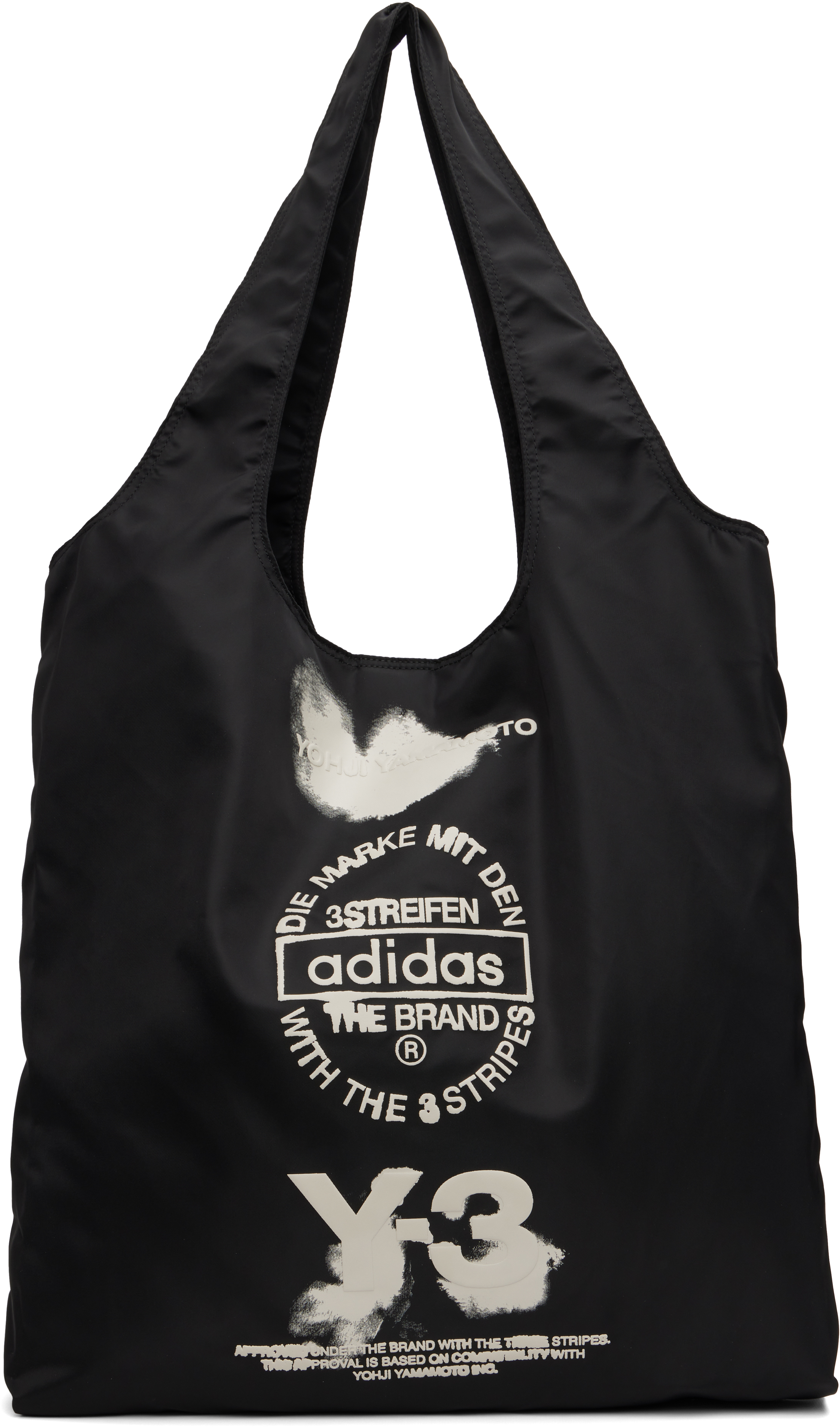 Y-3 Rectangular Shape Tote Bag With 2 Handles In Black