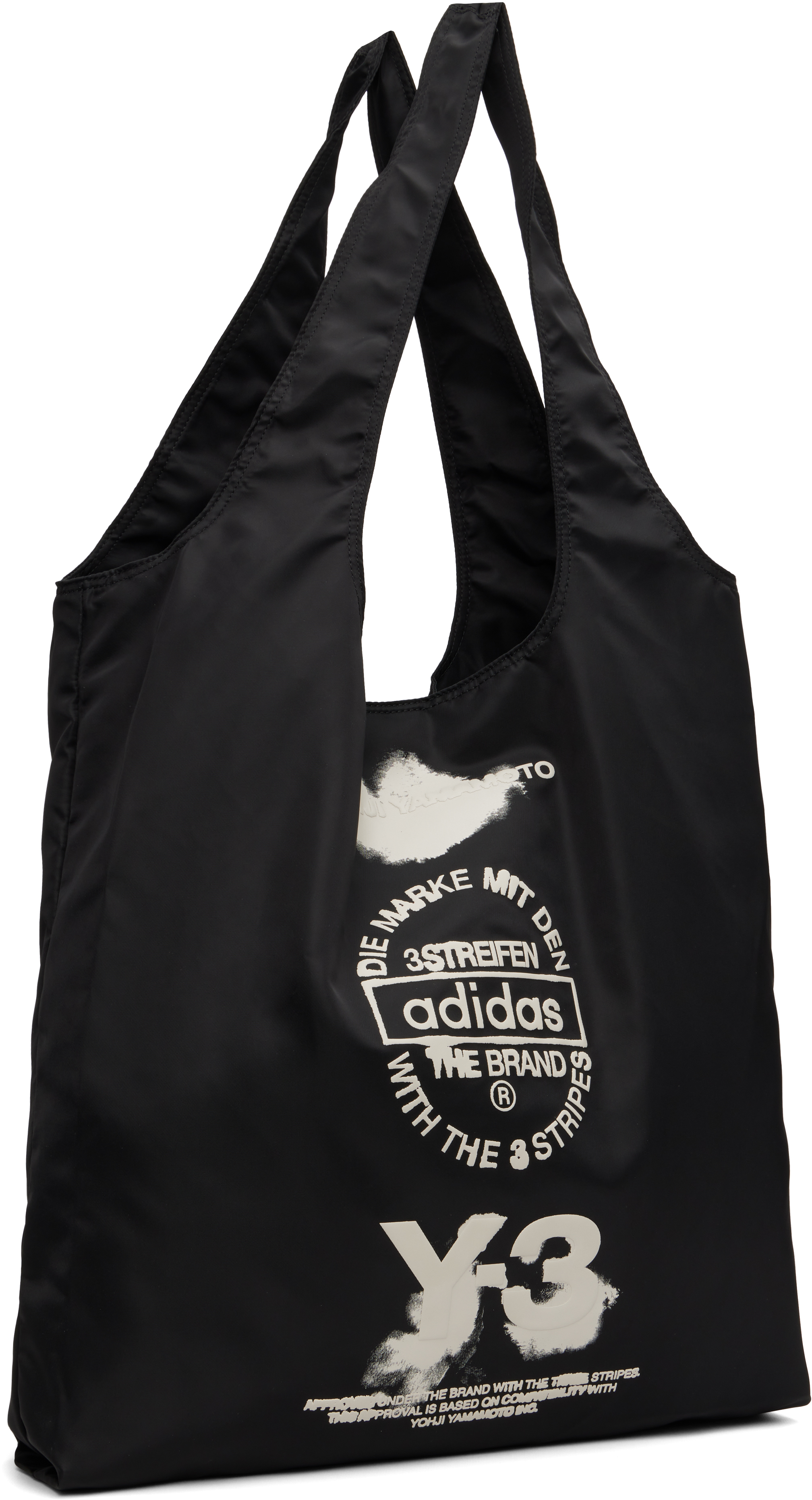 Y-3 Rectangular Shape Tote Bag With 2 Handles In Black