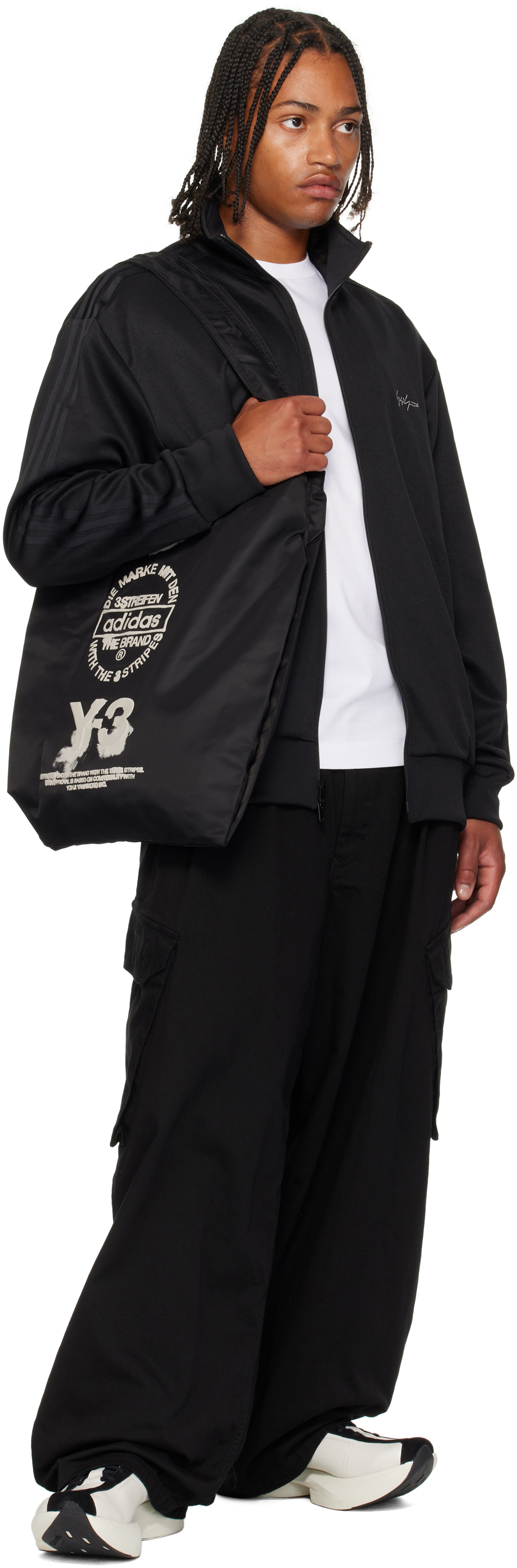 Y-3 Rectangular Shape Tote Bag With 2 Handles In Black