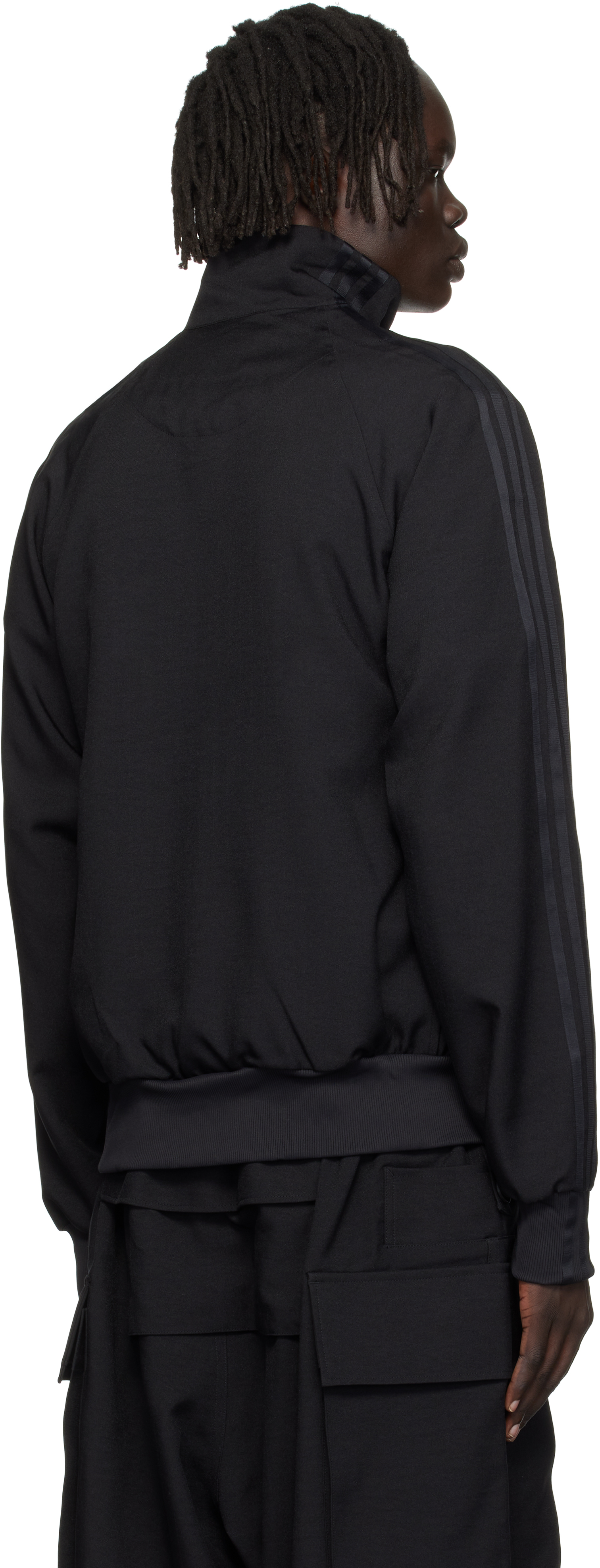 Y-3 Black Sport Uniform Track Jacket In Black