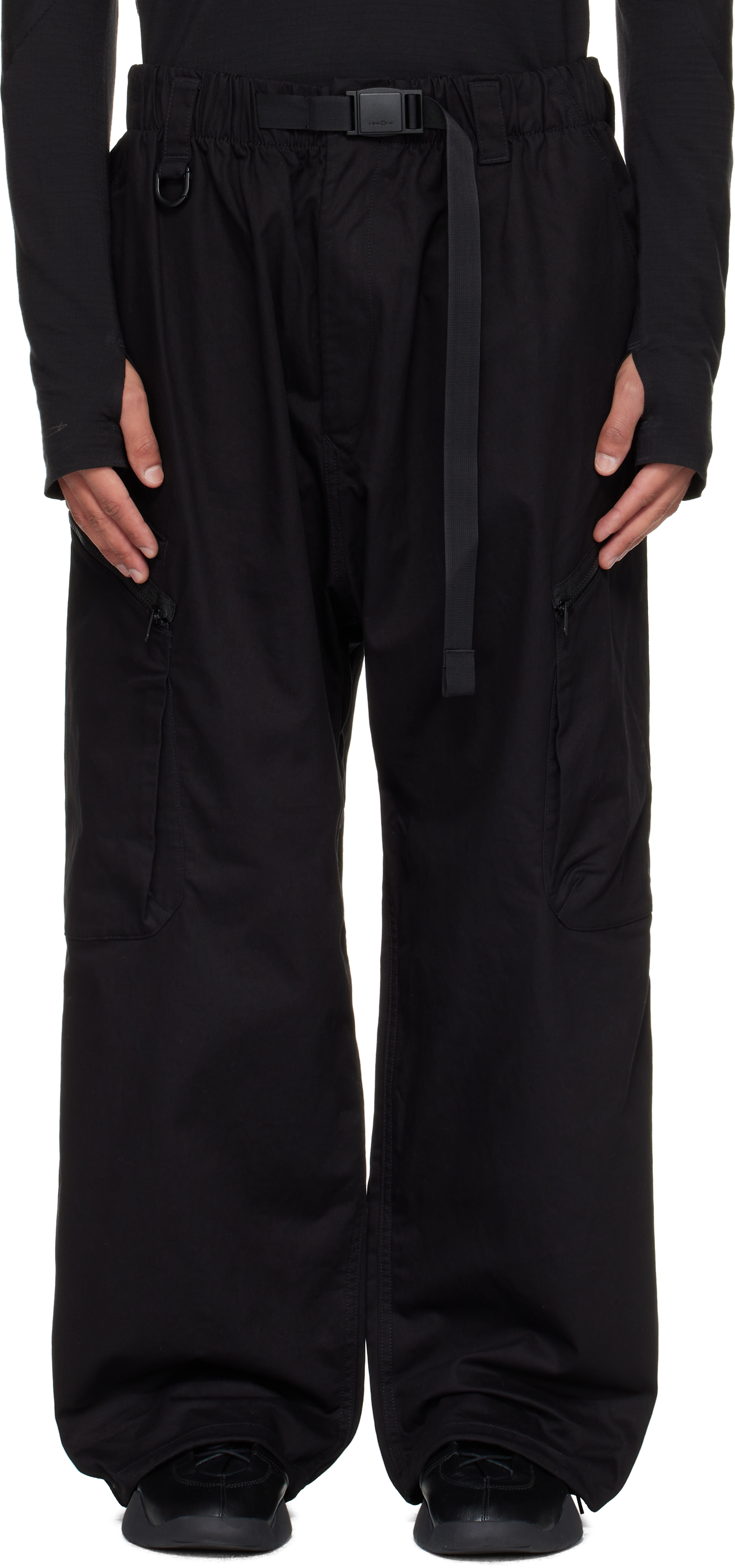 Y-3 Black Ut Twill Cargo Pants In Black
