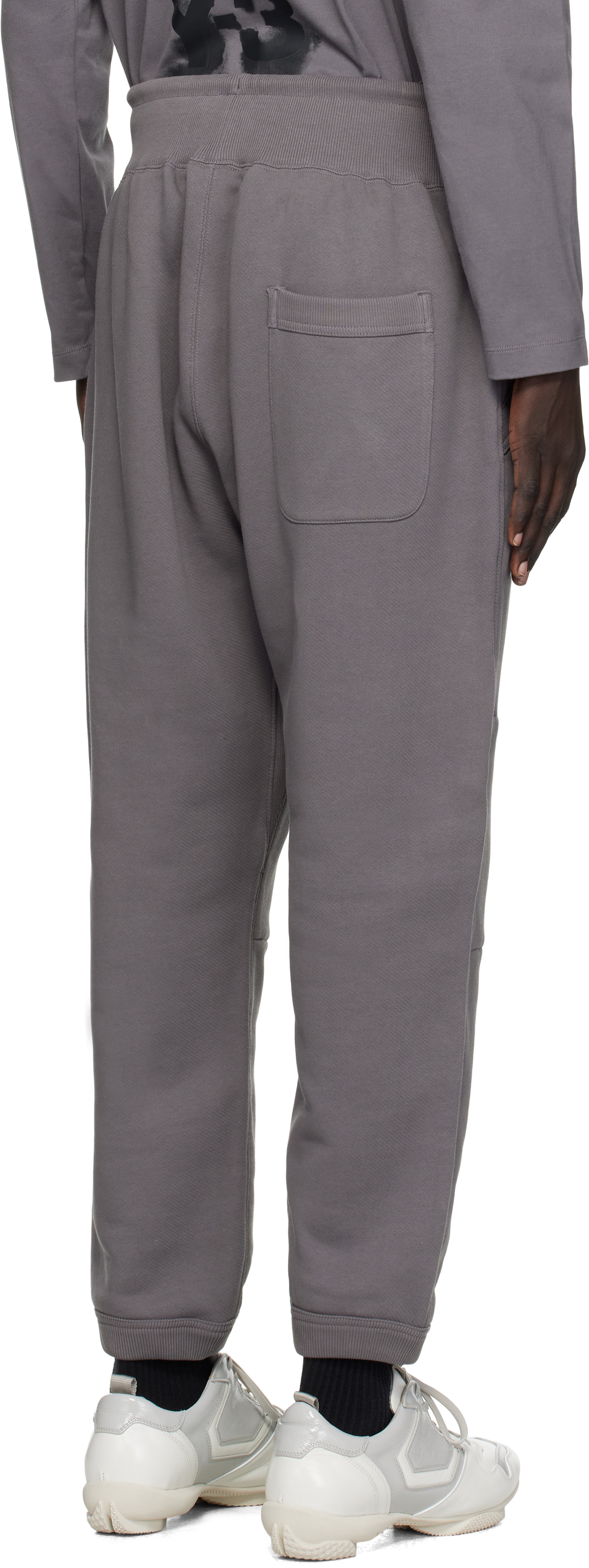 Y-3 Panelled Drawstring Trousers In Gray