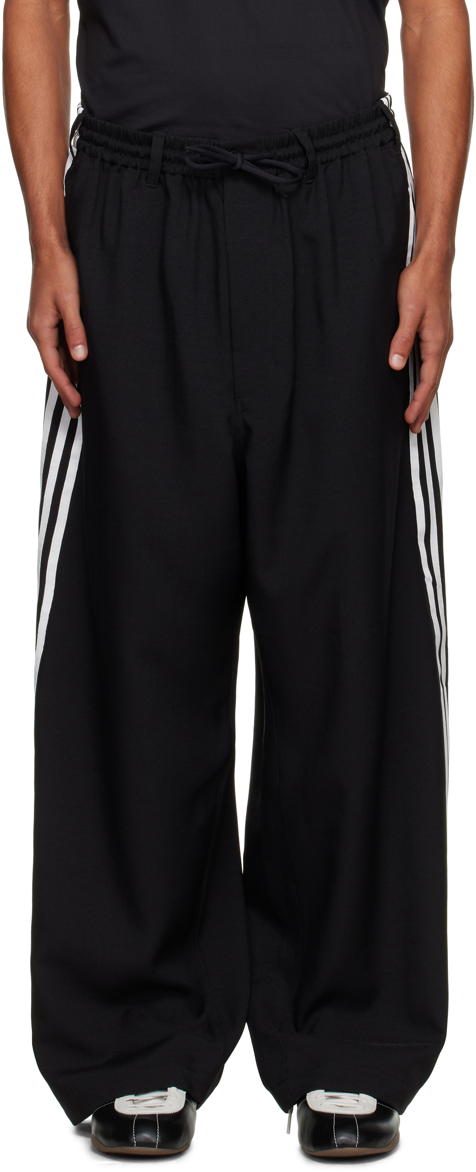 Black 3-Stripe Sport Uniform Sweatpants by Y-3 on Sale