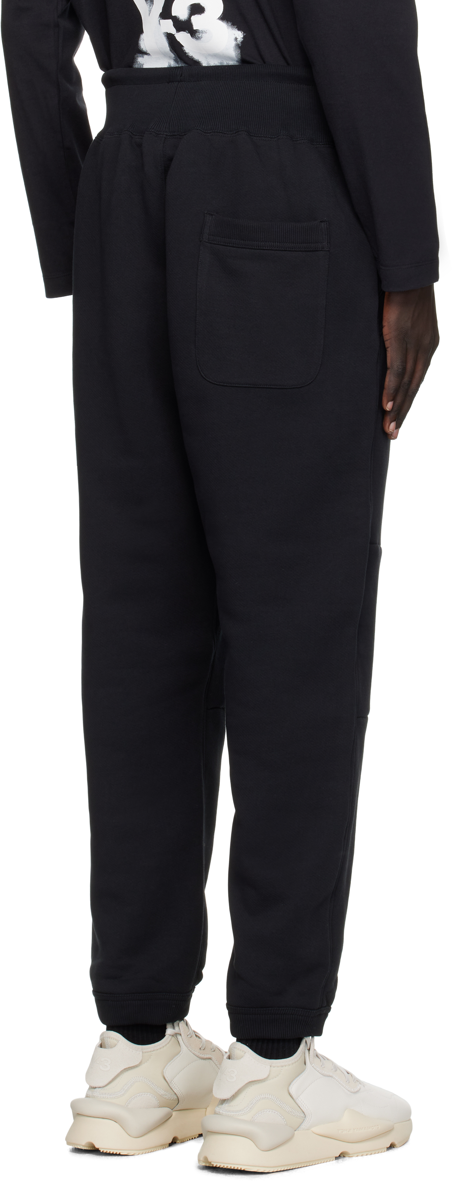 Y-3 Cuffed Track Pants Elastic Waistband In Black