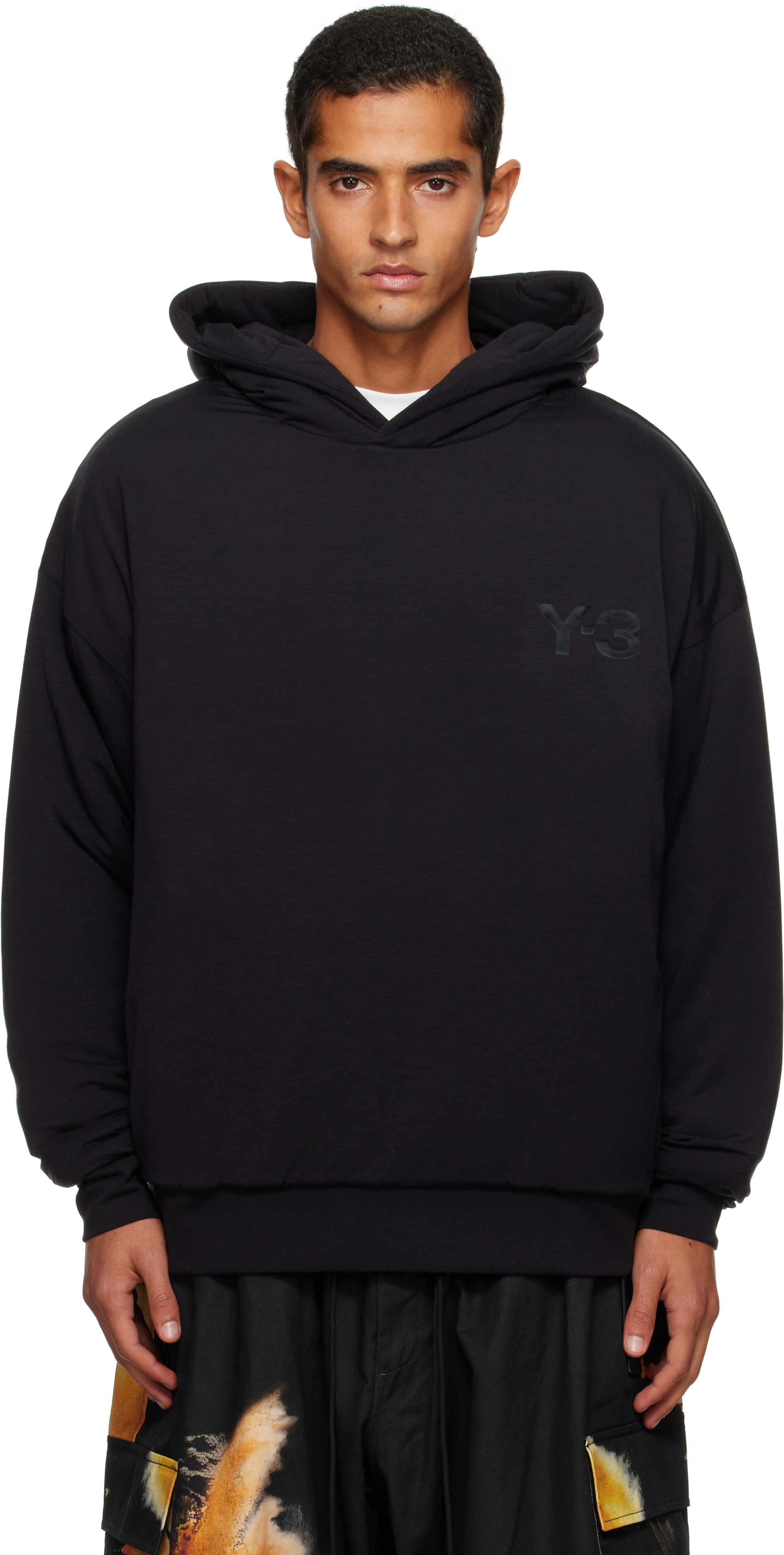 Y-3 Padded Hoodie With Hood And Long Sleeves In Black