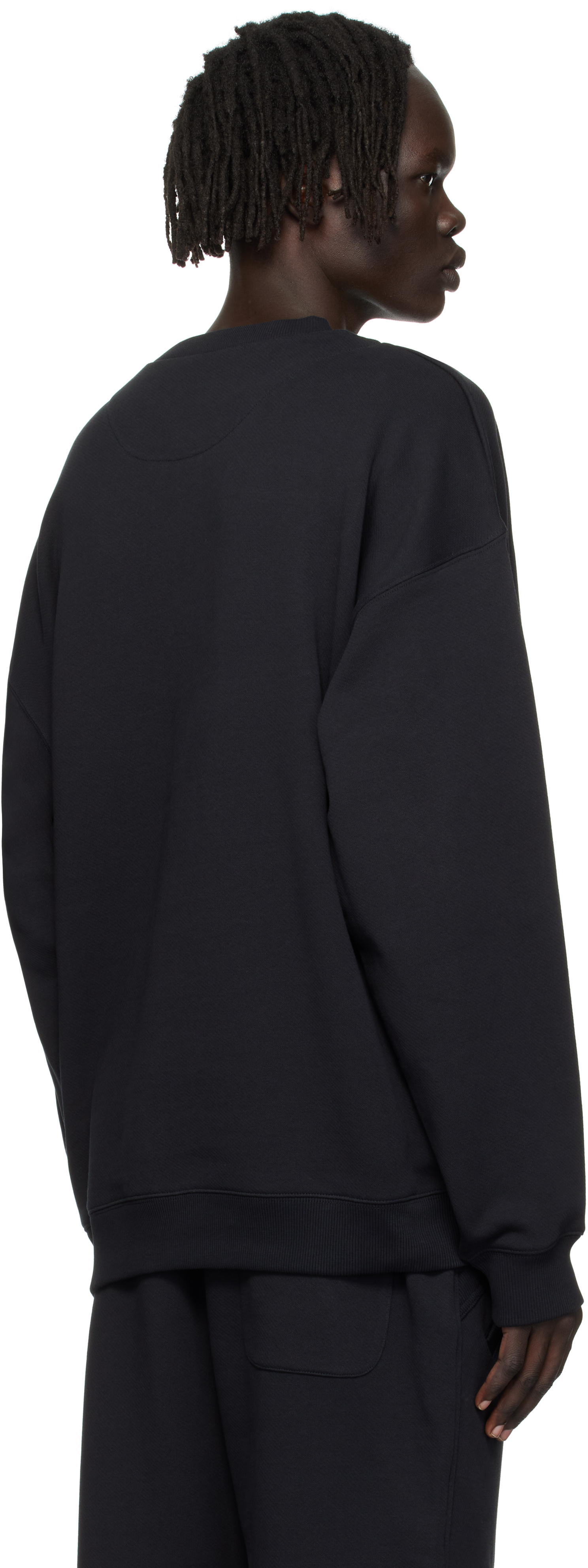 Y-3 Adidas Cloud-print Crew-neck Sweatshirt Clothing In Black