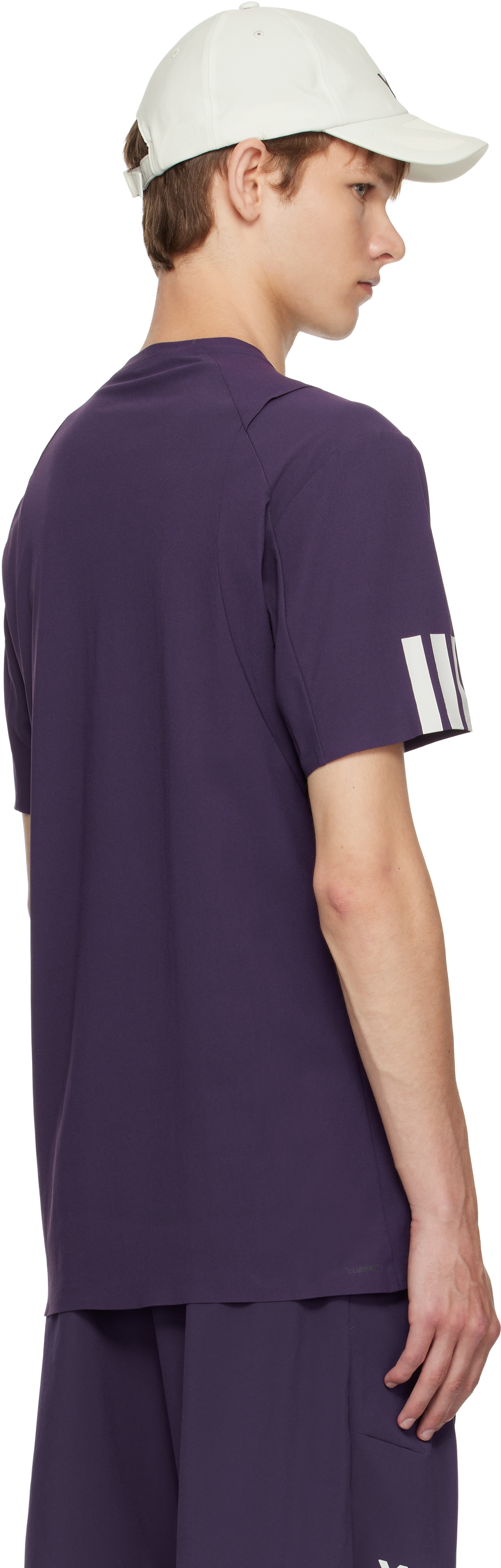 Y-3 Purple Us Open Tennis Freelift Zip Pro T-shirt In Purple