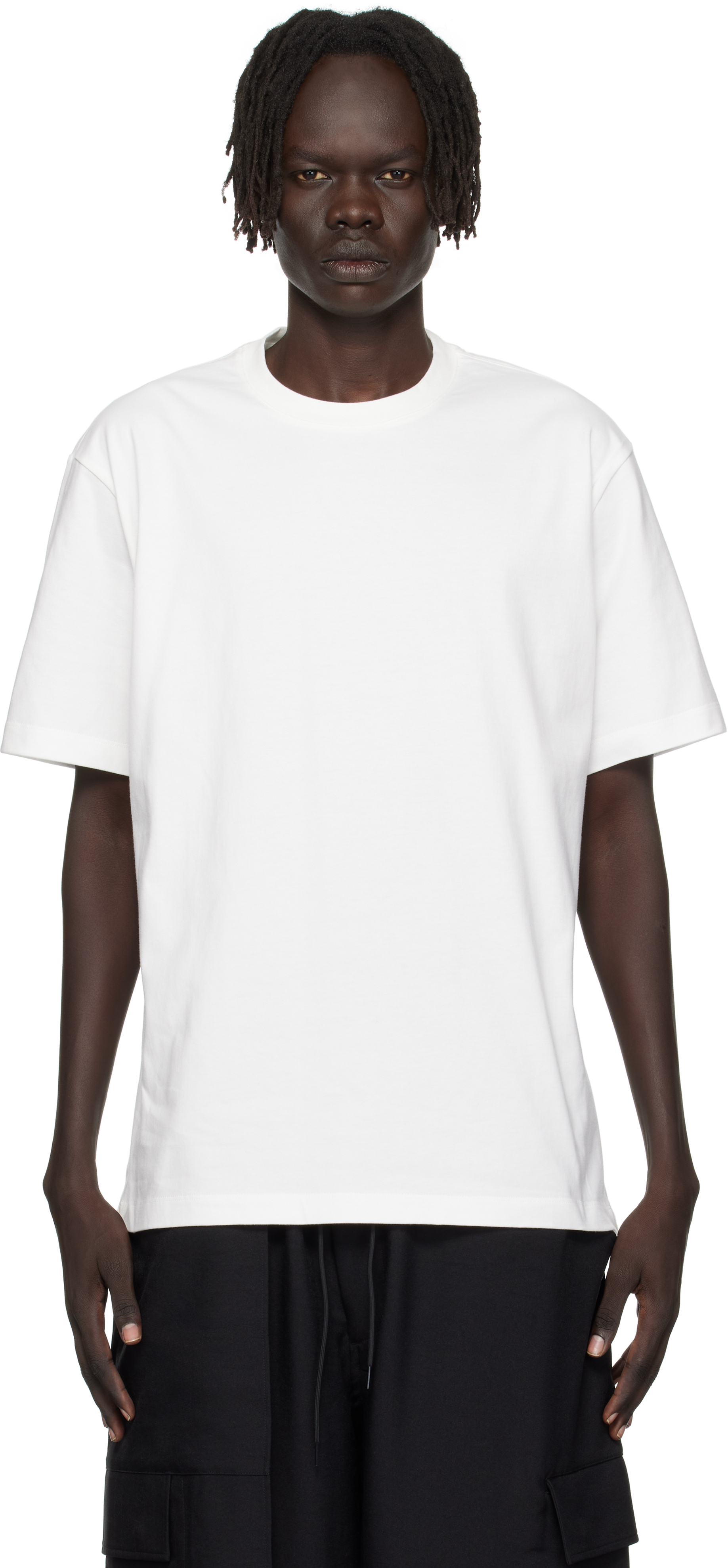 Y-3 White Short Sleeve T-shirt In White
