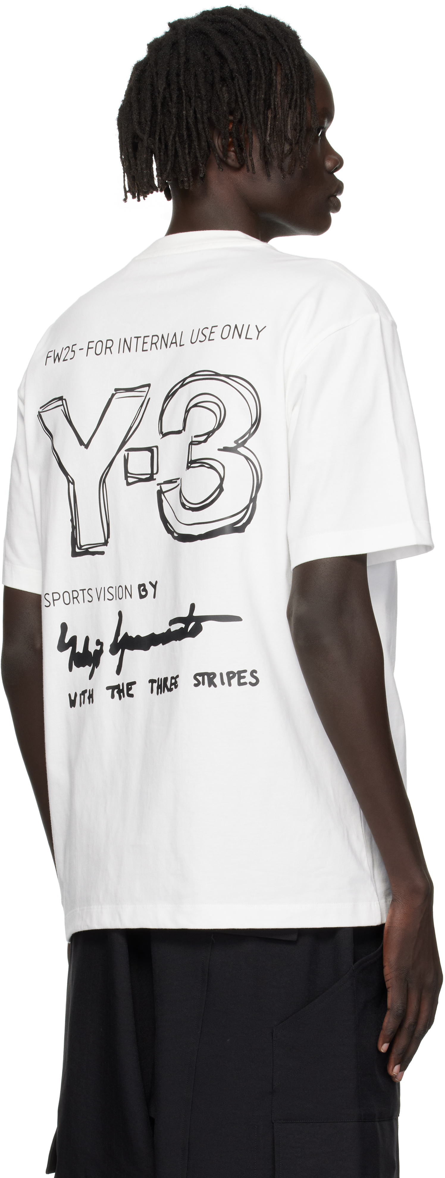 Y-3 White Short Sleeve T-shirt In White