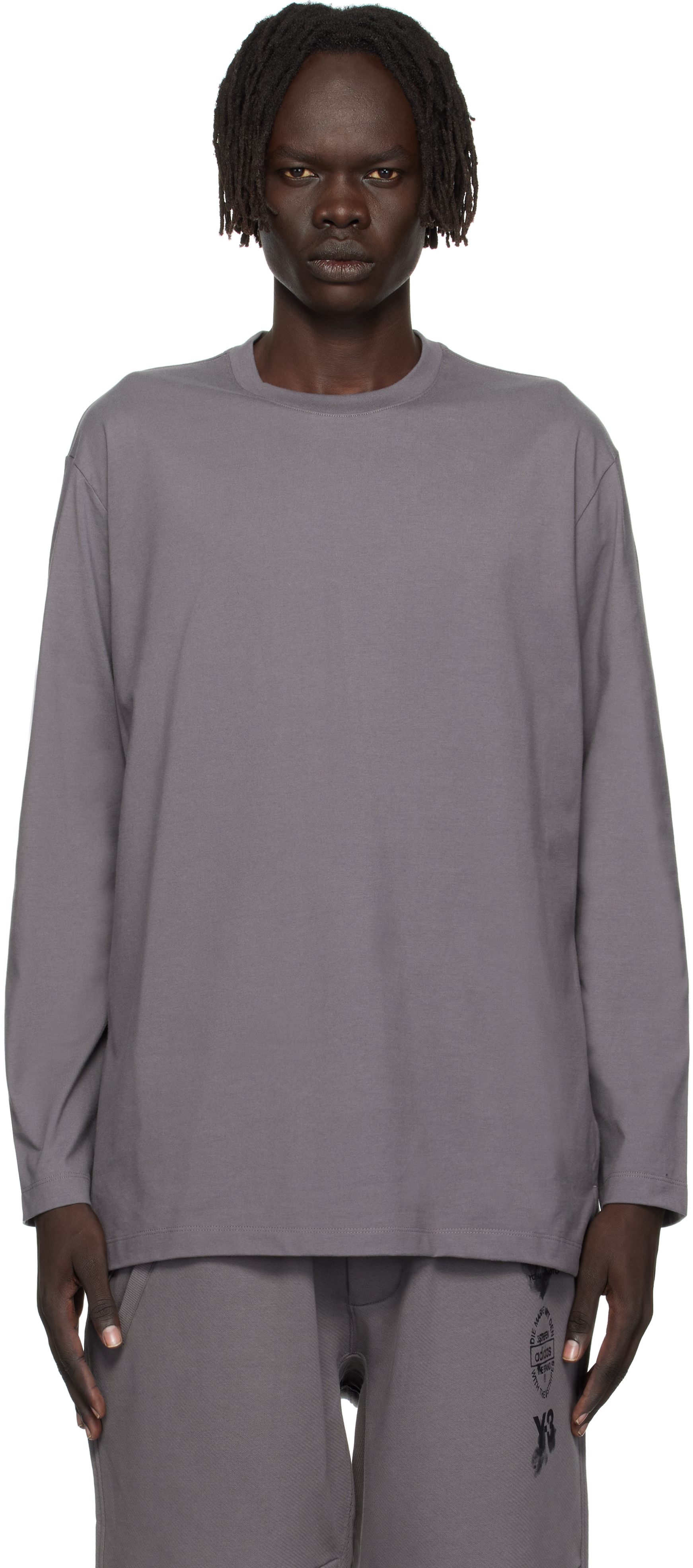 Y*o様 Y-3 グレー 長袖シャツ Y-3のグレー グラフィック 長袖Tシャツがセール中
