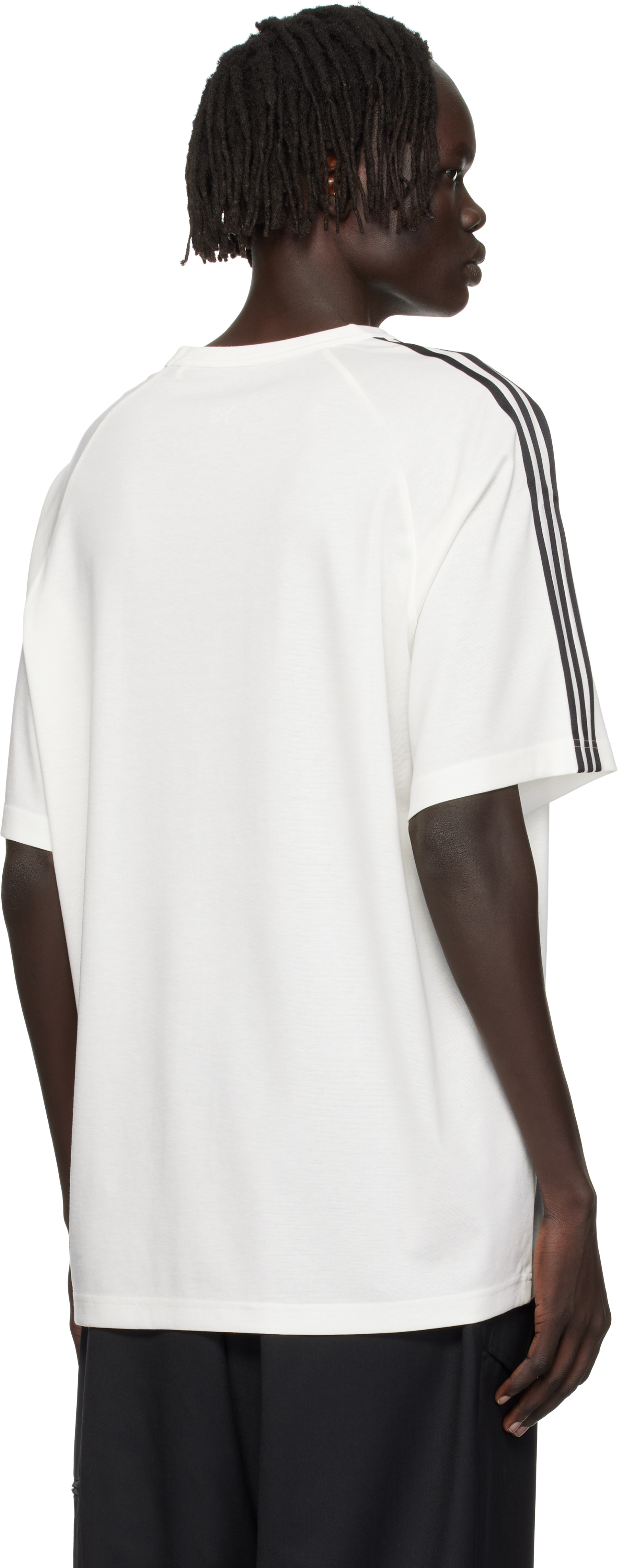 Y-3 White Short Sleeve 3-stripes T-shirt In White