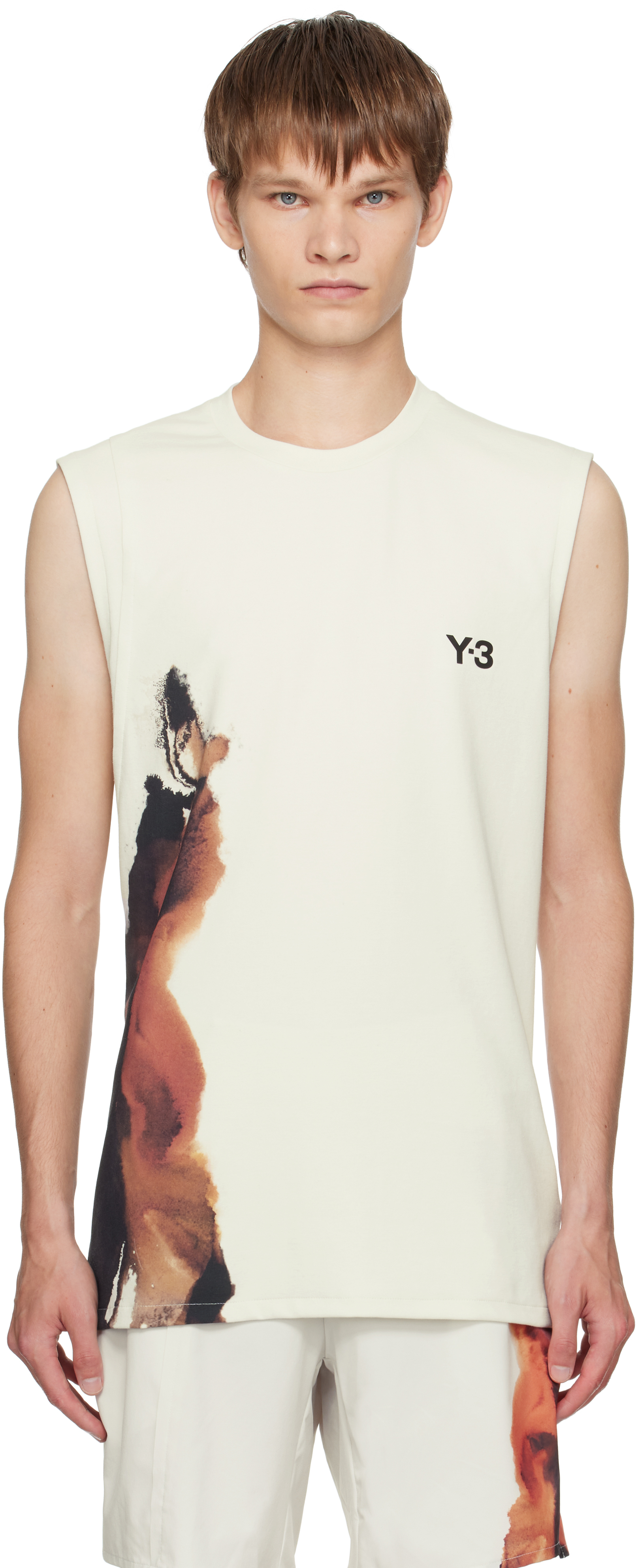 Y-3 Gray Us Open Tennis Pro Tank Top In Neutral