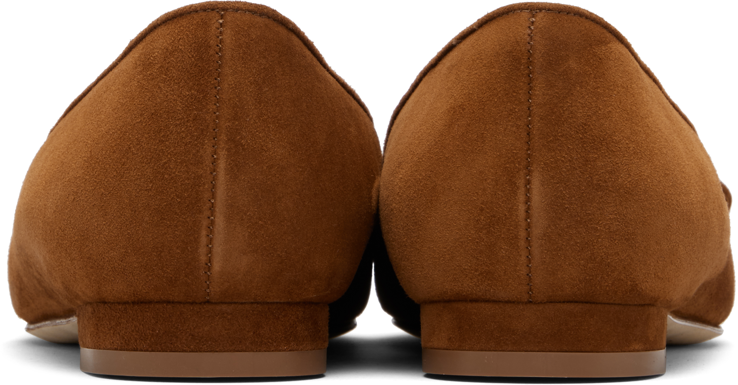 Manolo Blahnik Tan Maysale Pump Ballerina Flats