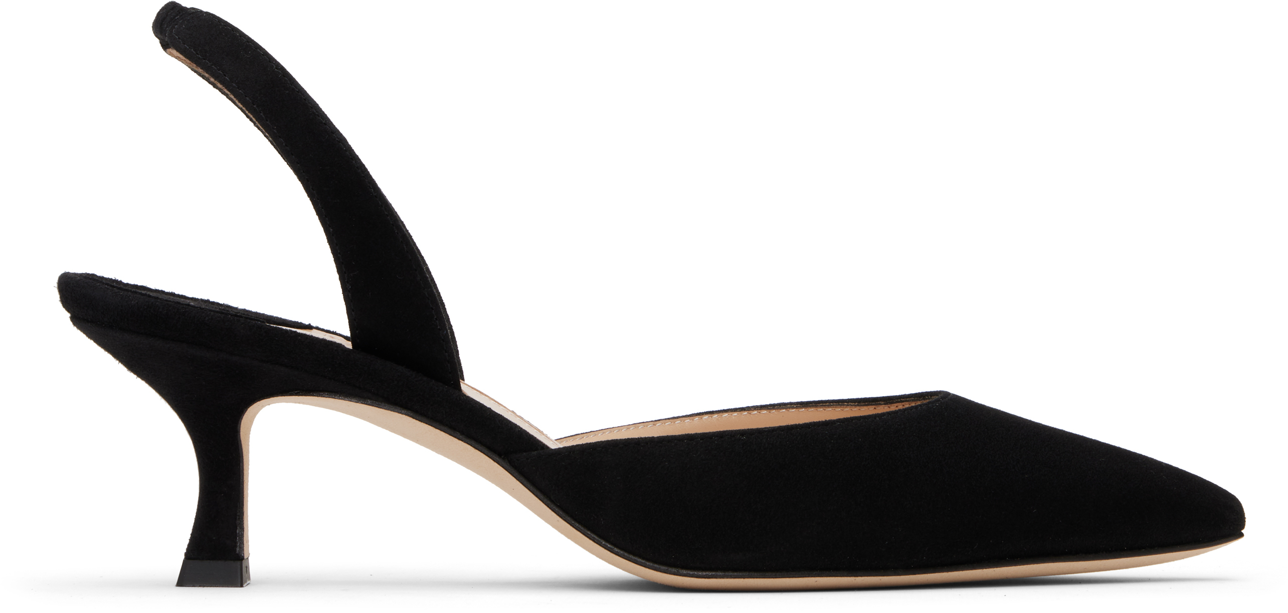 Manolo Blahnik: Black Carolyne Heeled Sandals | SSENSE