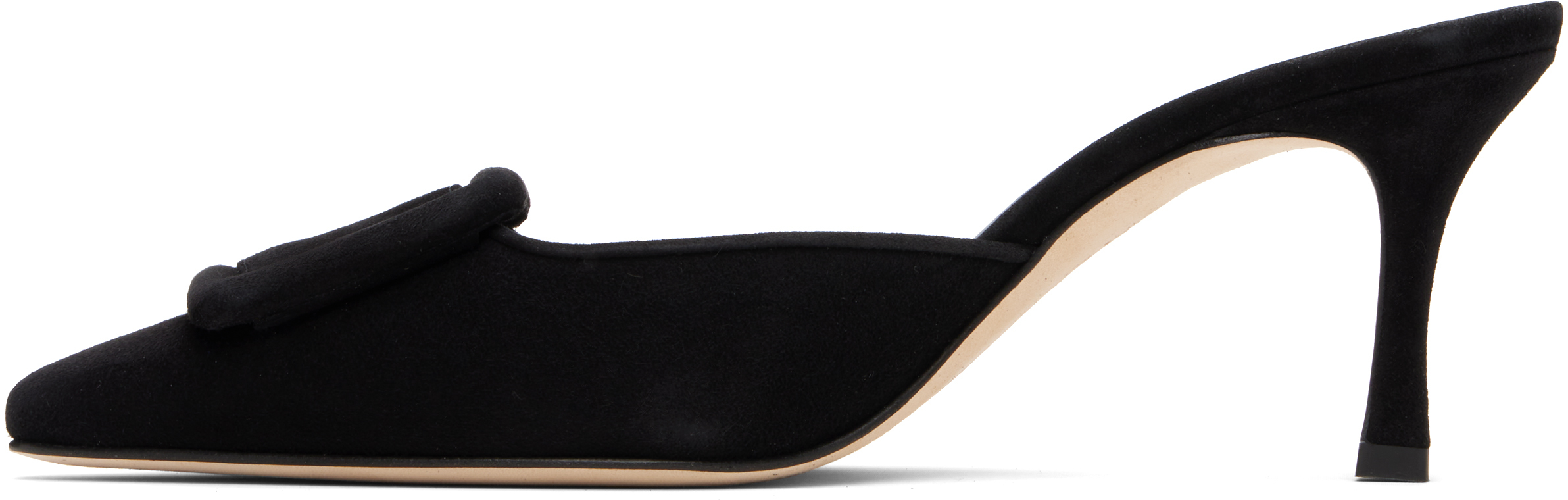 Manolo Blahnik Brown Maysale 70 Heeled Sandals In Black