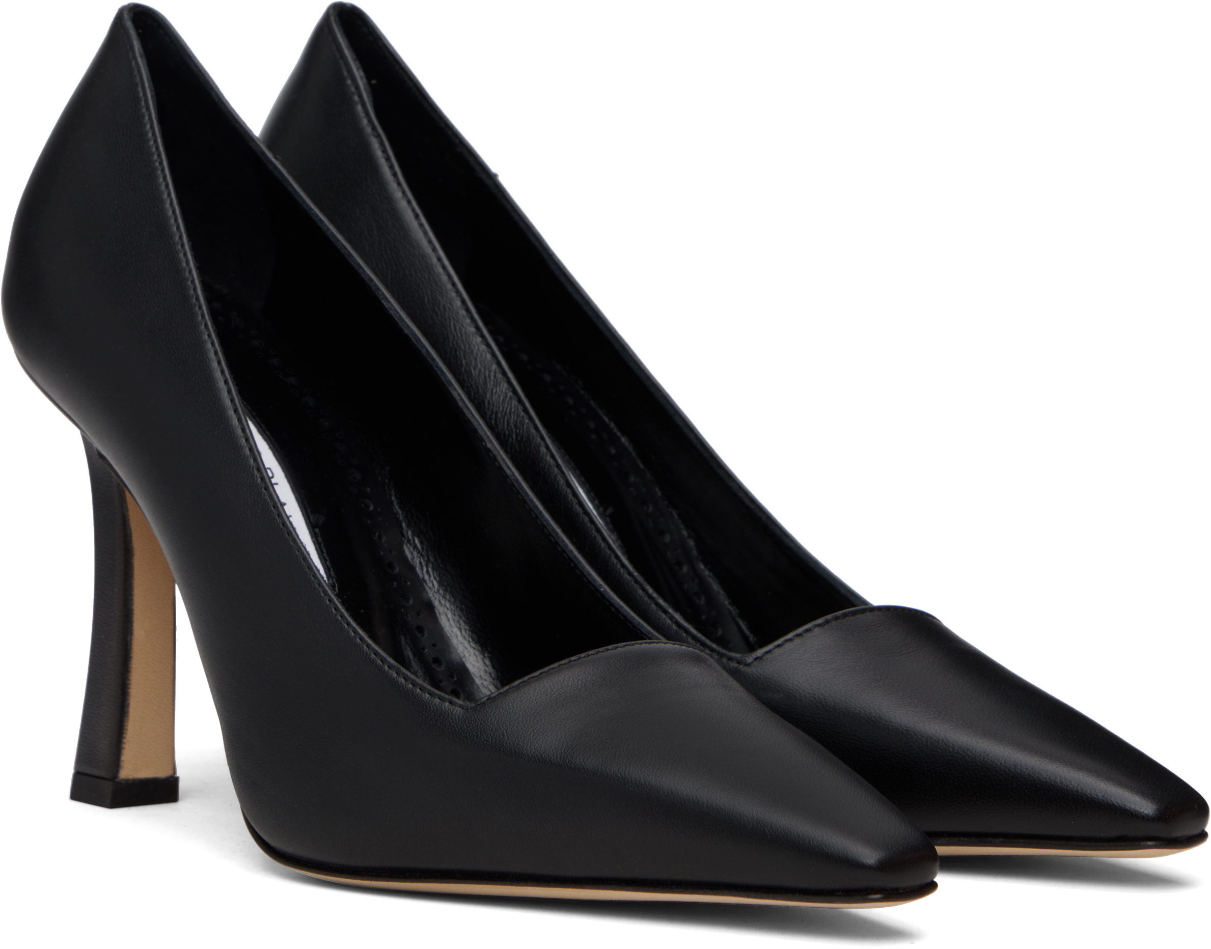 Manolo Blahnik Black Moira Heels In Black