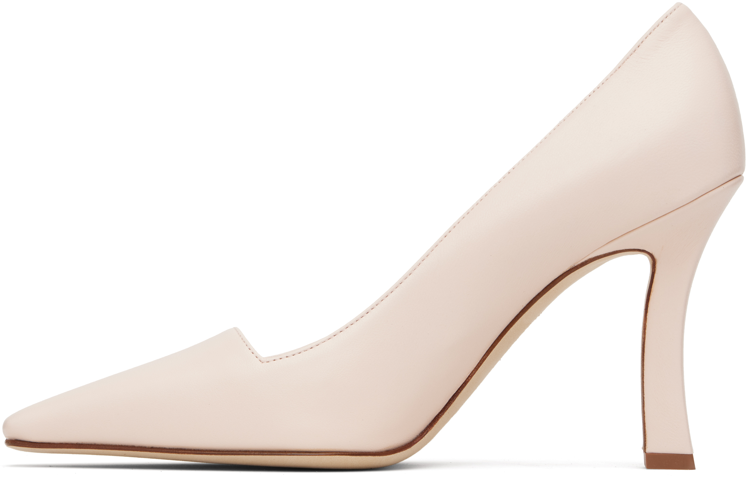 Manolo Blahnik Pink Moira Heels In Nude