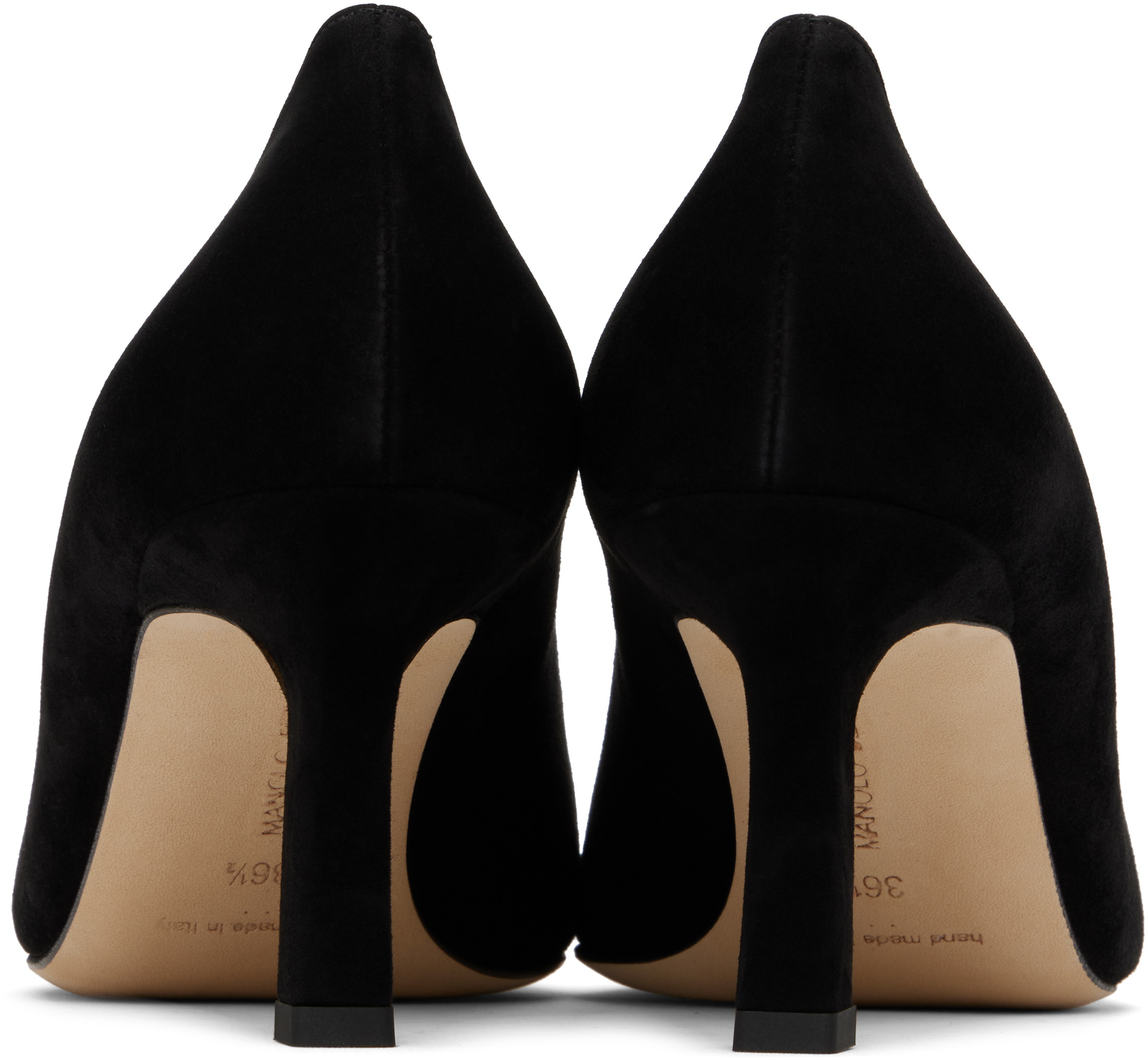 Manolo Blahnik Black Moiralo Heels In Black