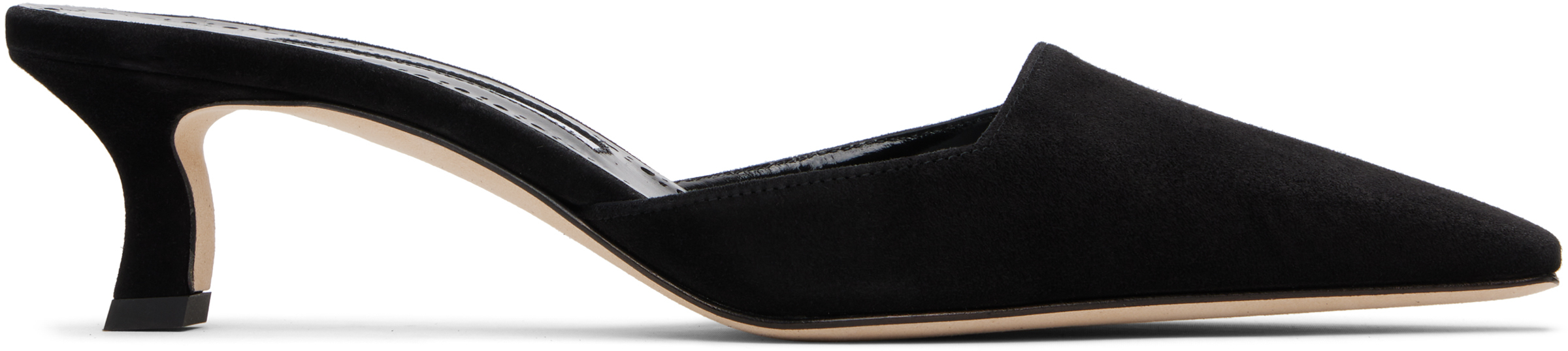 Manolo Blahnik Black Moiramu Heeled Sandals In Black