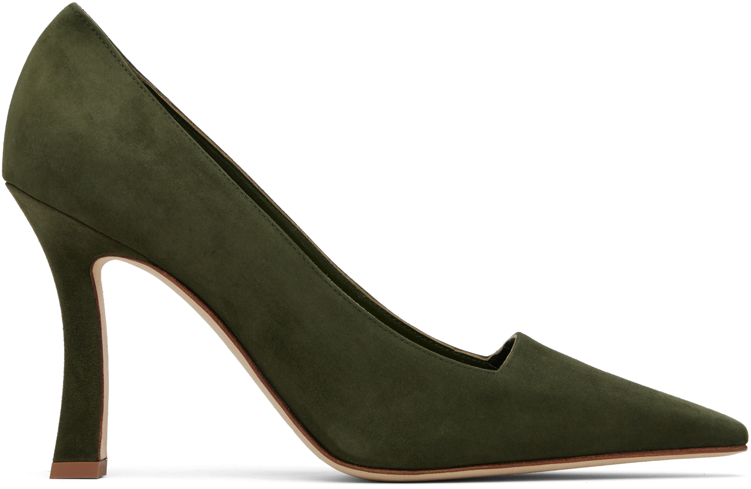 Manolo Blahnik Moiralo Suede Pumps In Brown