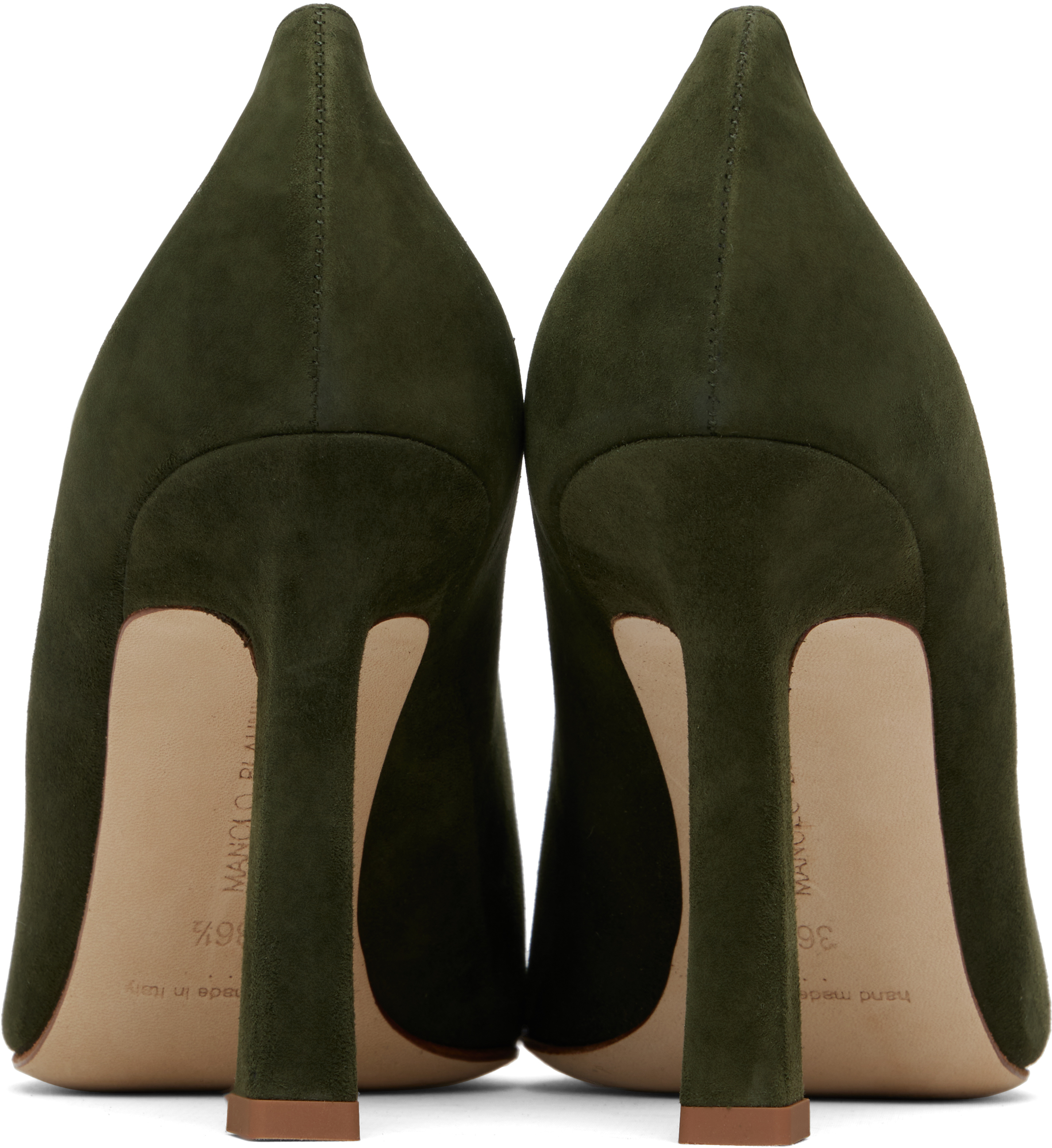 Manolo Blahnik Moiralo Suede Pumps In Brown