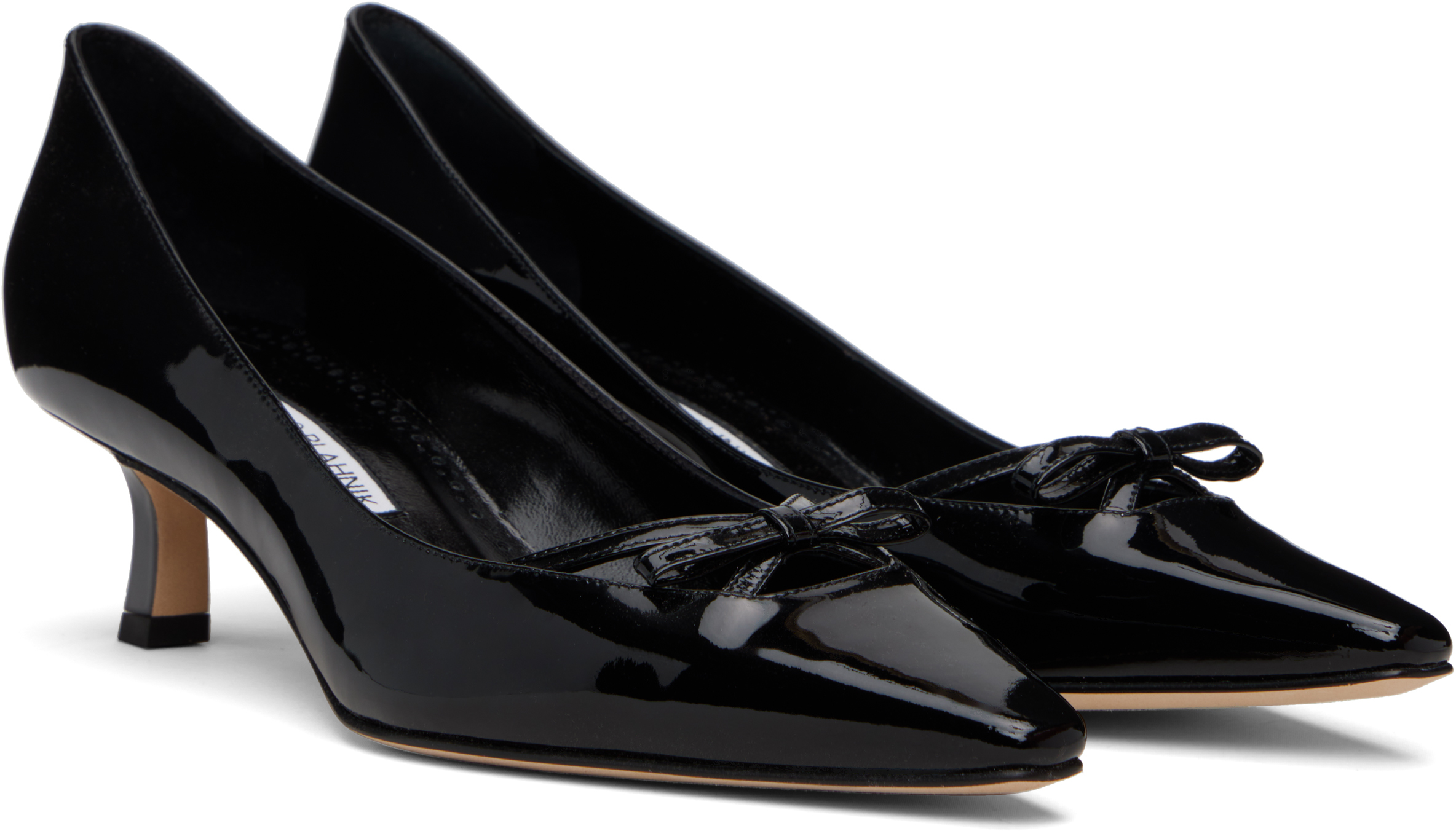 Manolo Blahnik Black Grafa Heels In Black