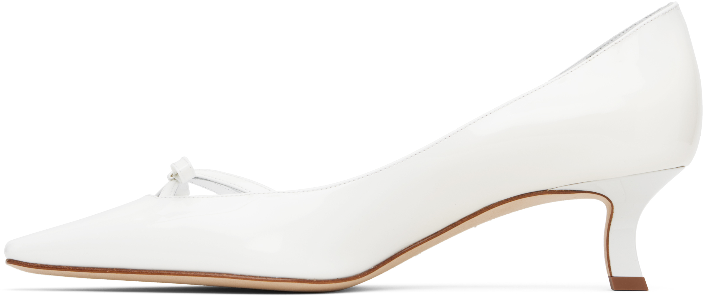 Manolo Blahnik White Grafa Heels In White