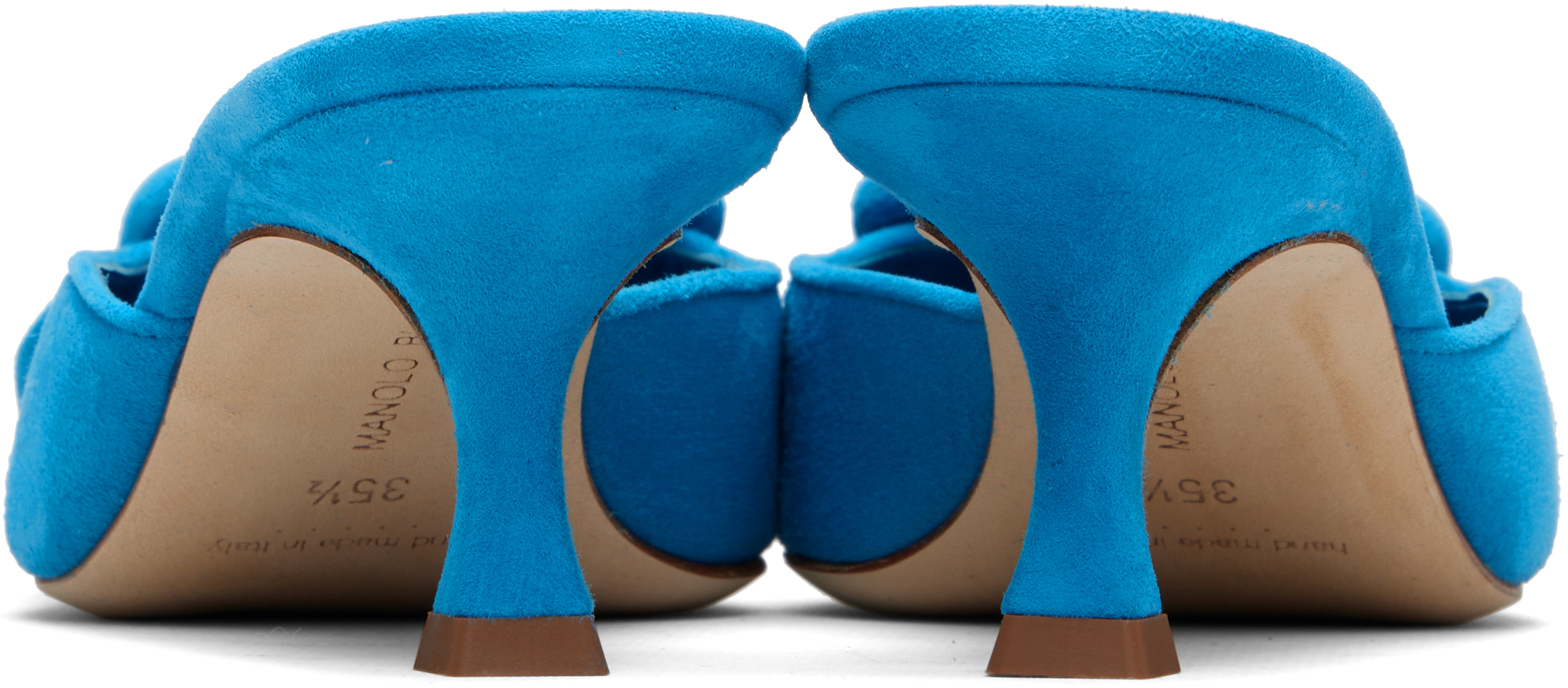 Manolo Blahnik Blue Maysale Heels In Blue