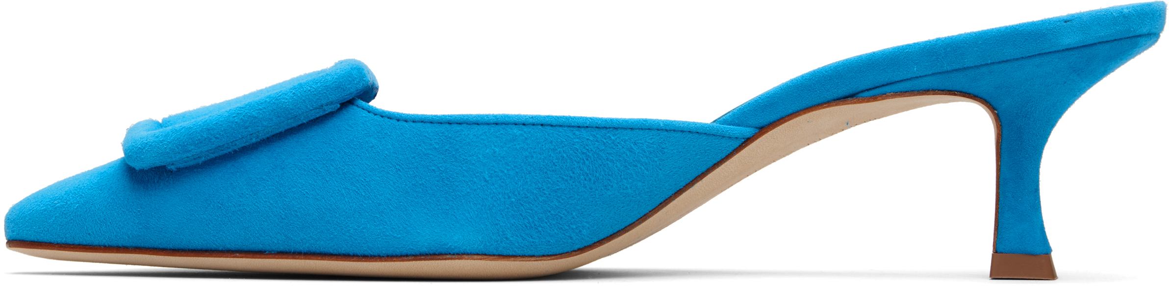 Manolo Blahnik Blue Maysale Heels In Blue