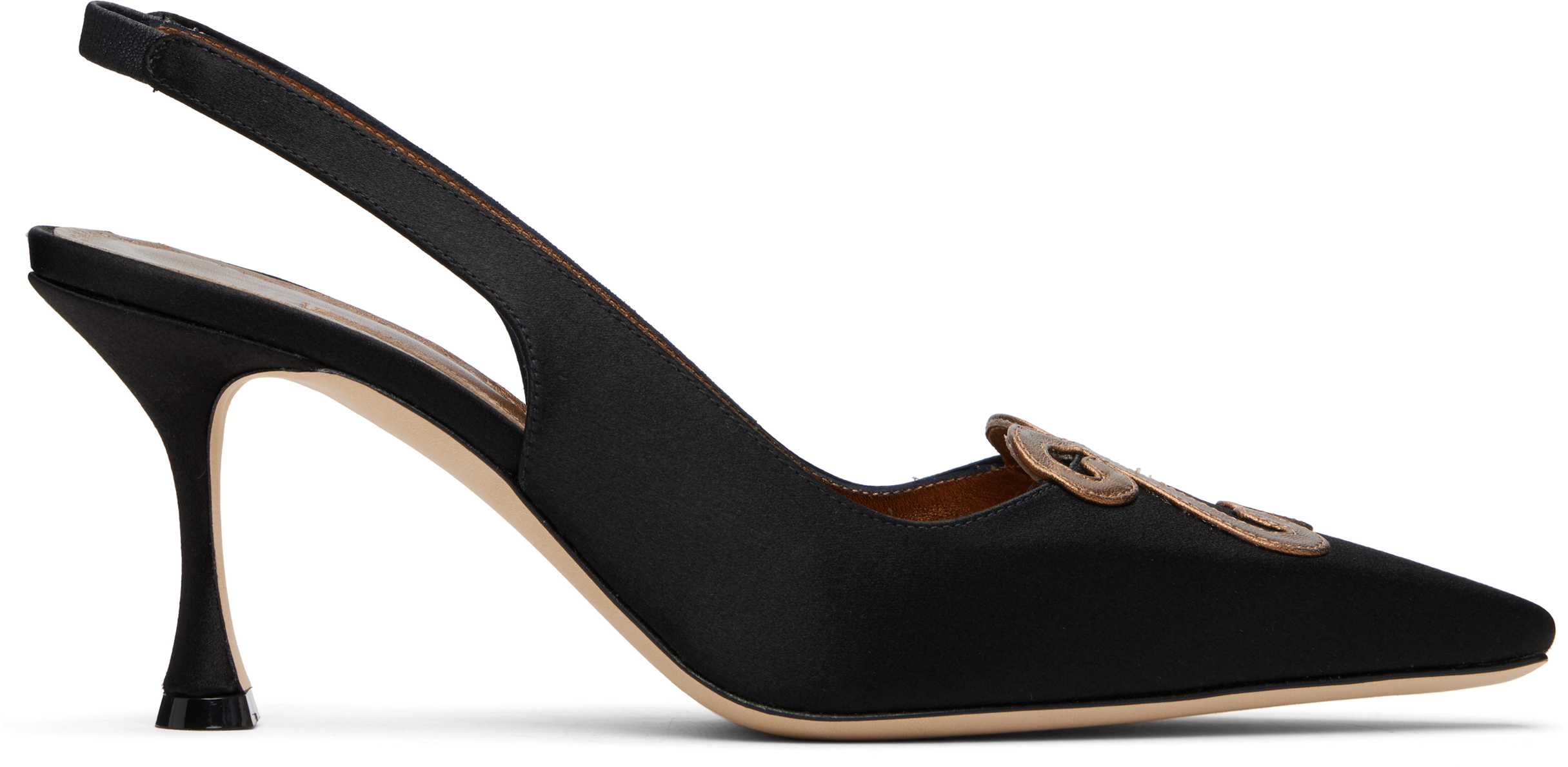 Manolo Blahnik Black Durbar Heels In Black