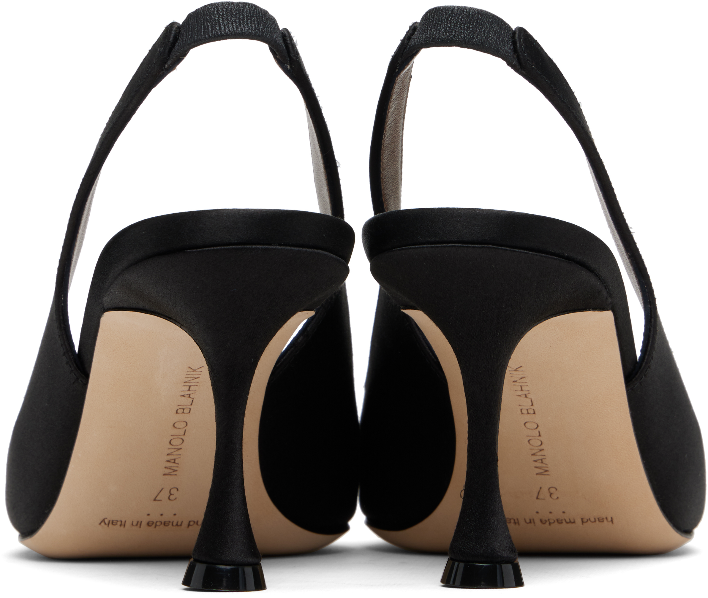 Manolo Blahnik Black Durbar Heels In Black