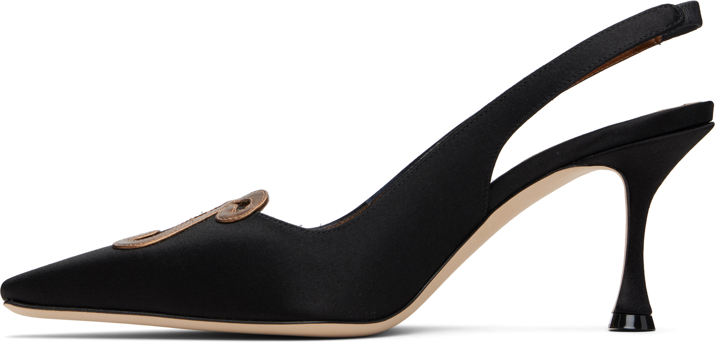 Manolo Blahnik Black Durbar Heels In Black