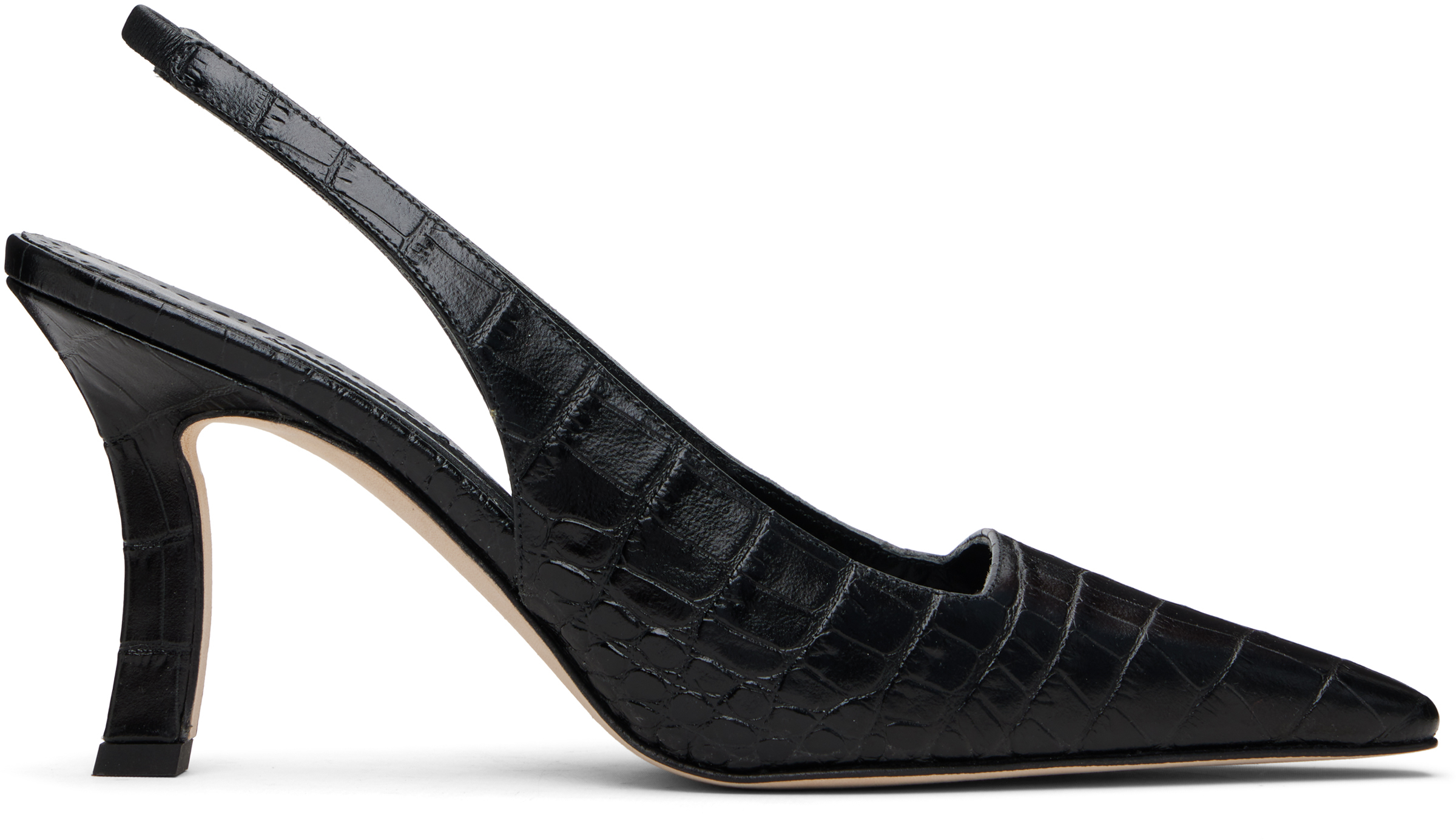 Manolo Blahnik Pointed-toe High-heeled Sandals In Black