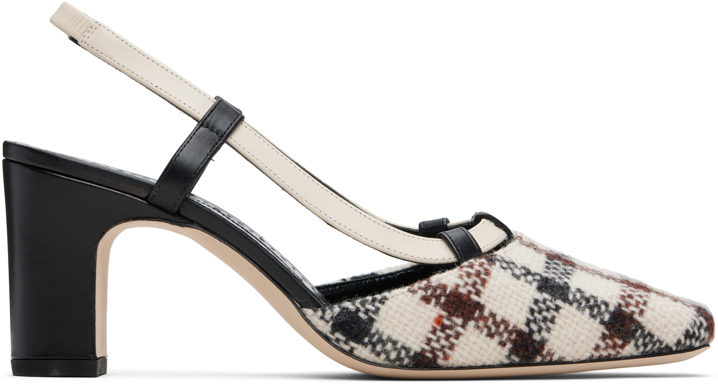 Manolo Blahnik Off-white Vestal Heels In Multi