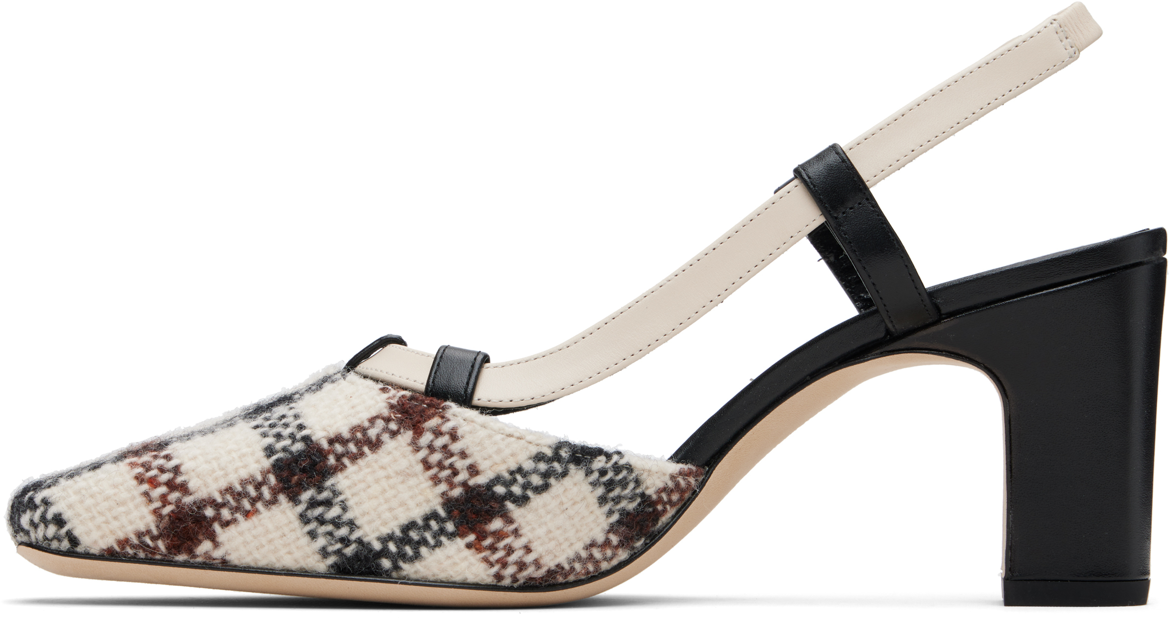 Manolo Blahnik Off-white Vestal Heels In Multi