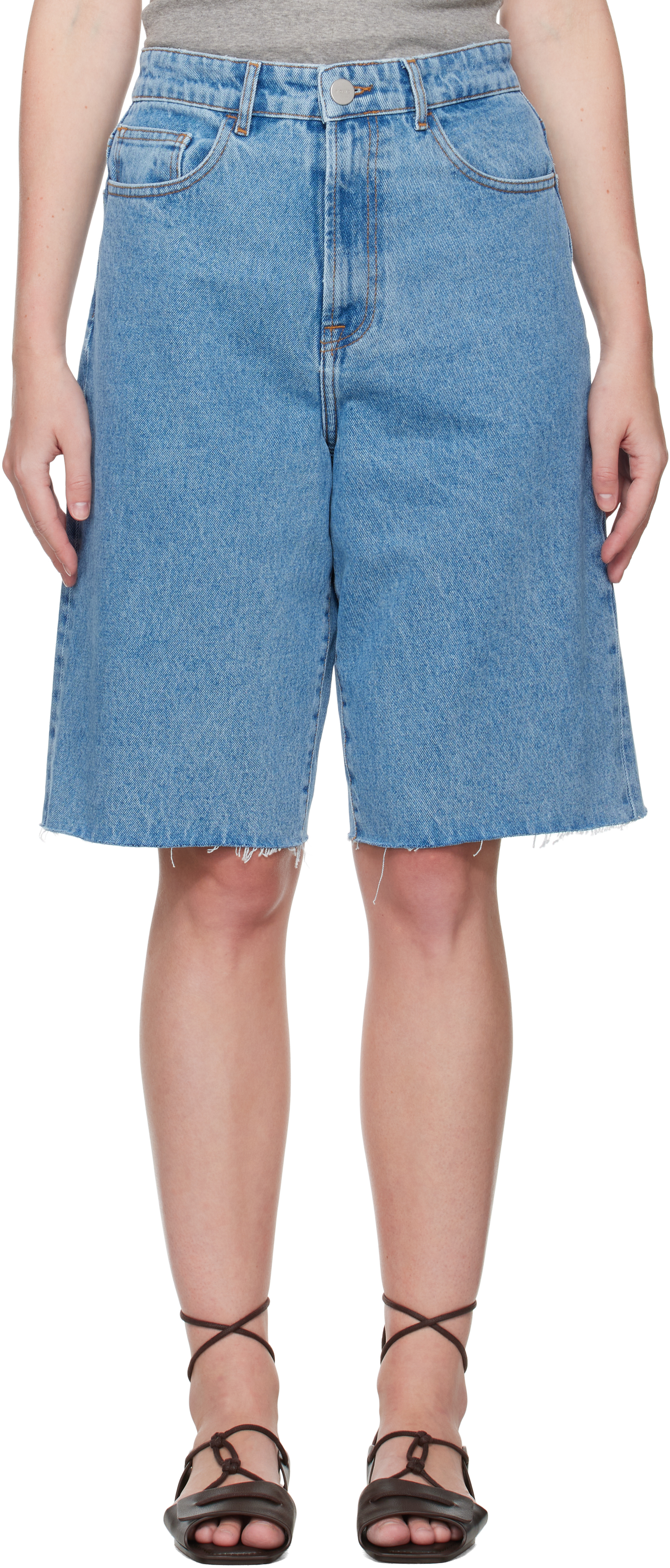 Rohe Blue Baggy Fit Denim Shorts