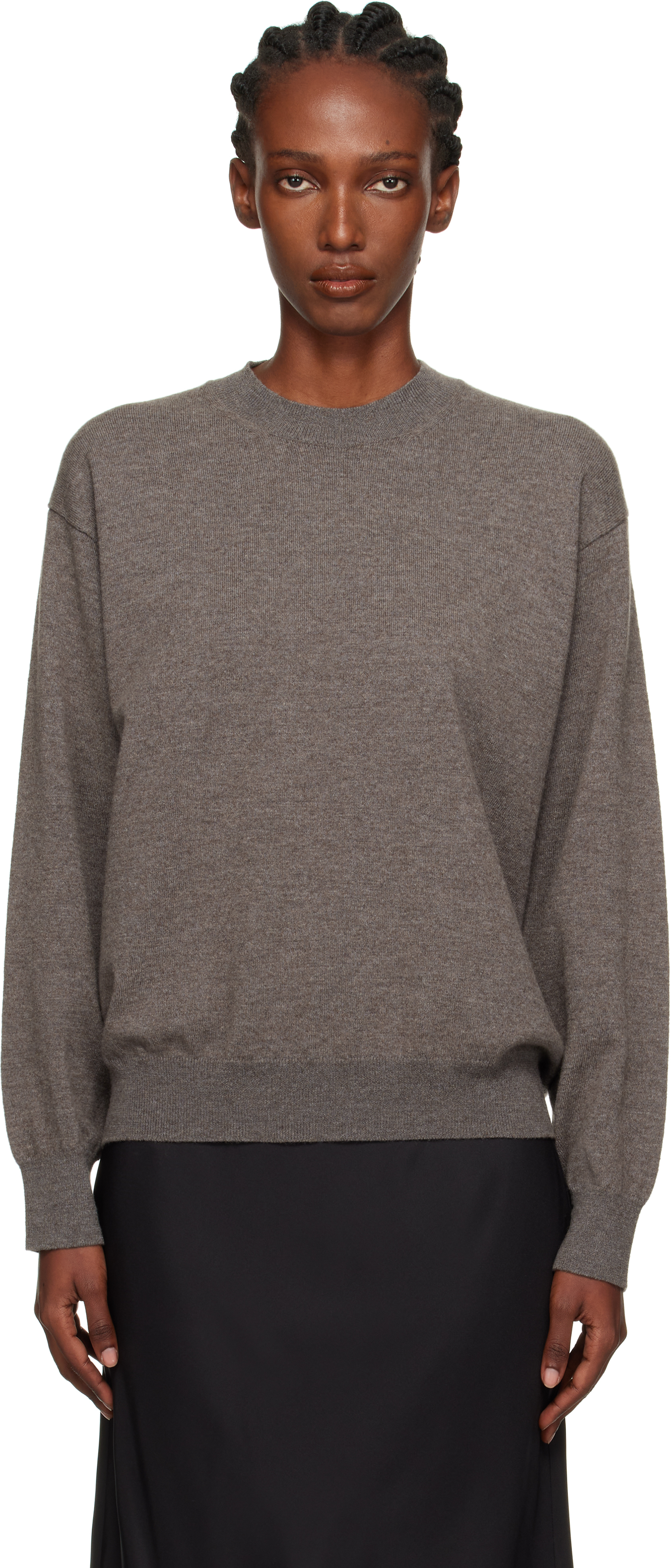 Róhe Purple Crew-Neck Open Armhole Sweater