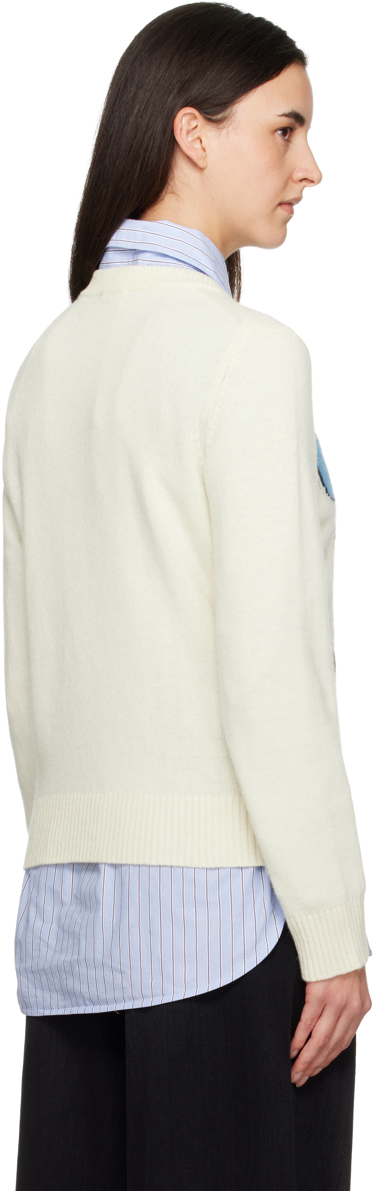 Ganni Women Fluffy Puppy Love Wool Sweater In White