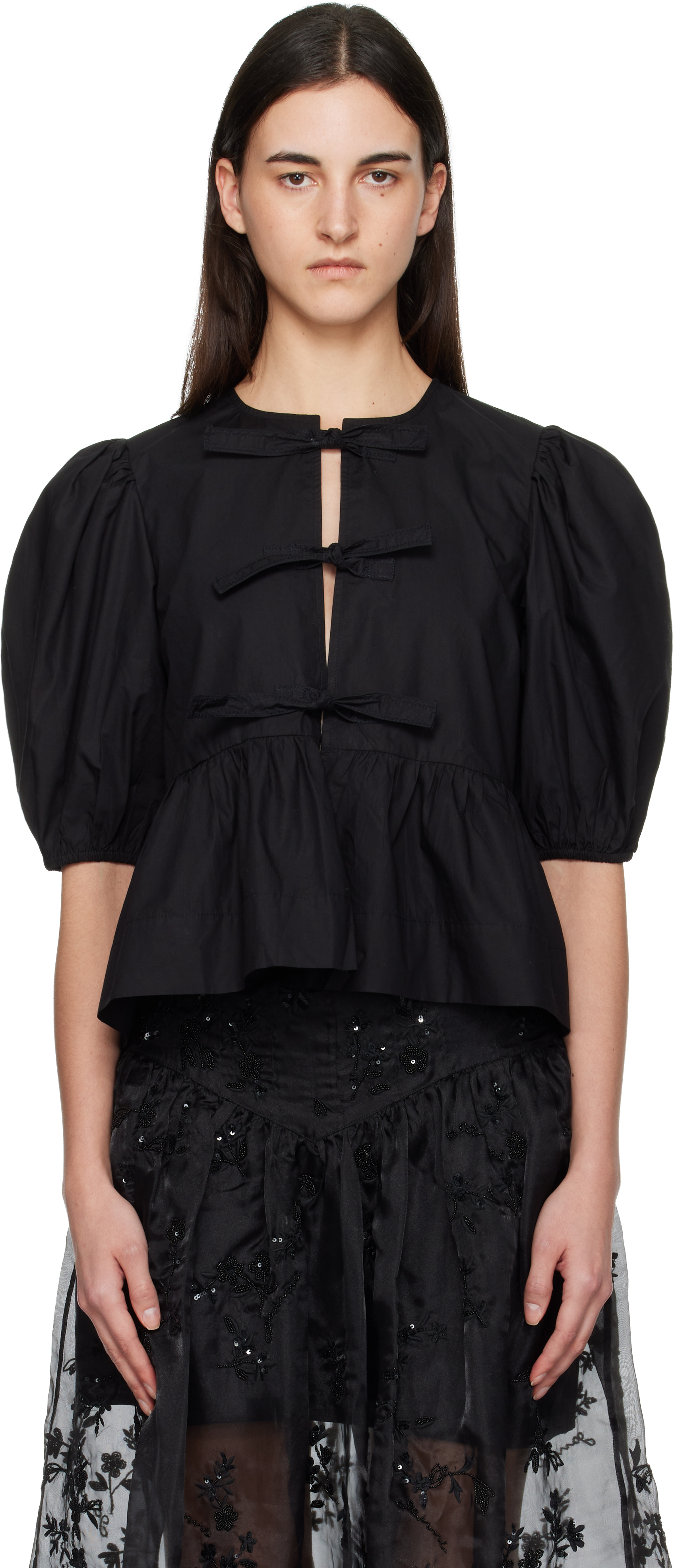 ganni-black-cotton-poplin-