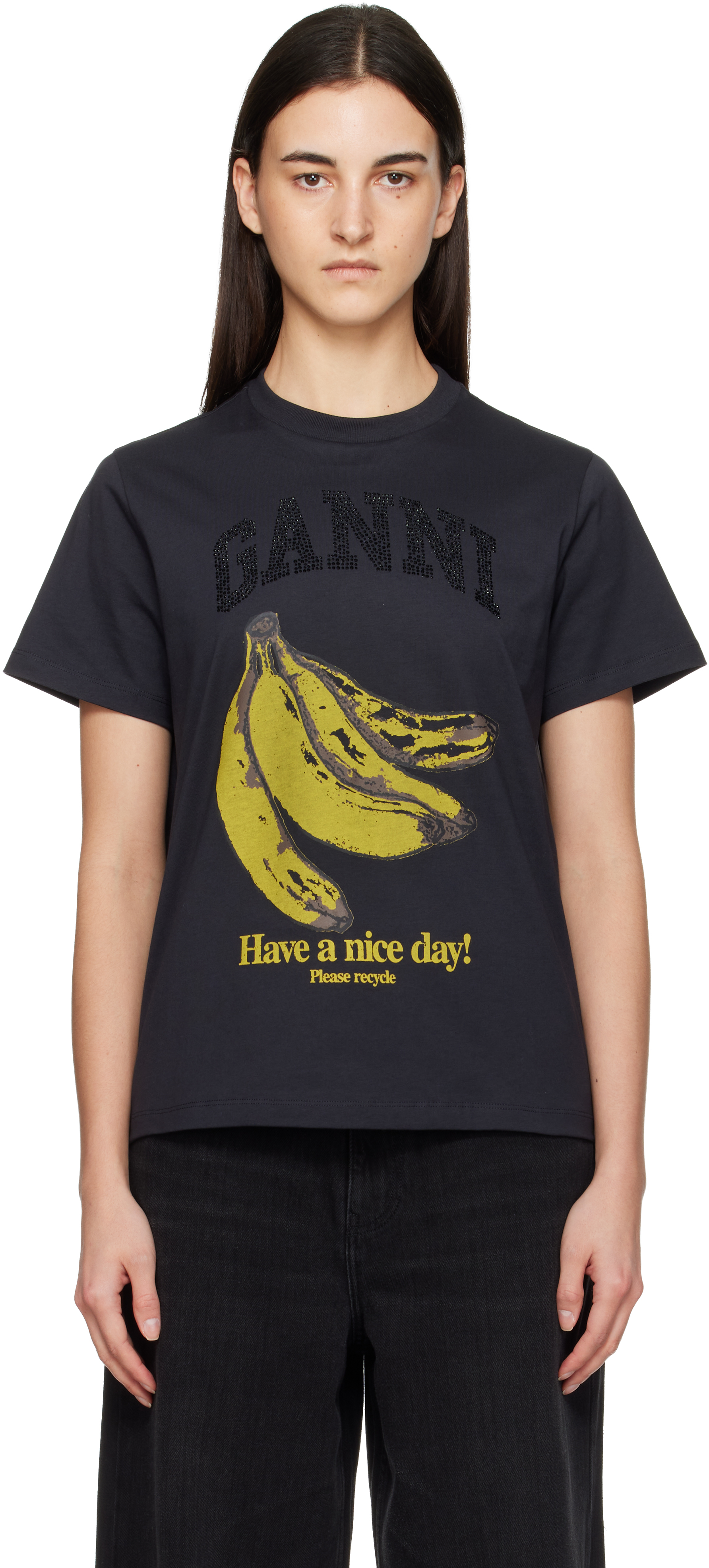 Ganni ヴィンテージ調 プリントTシャツ S ウィメンズTシャツ | グラフィック、プリント、半袖 | GANNI