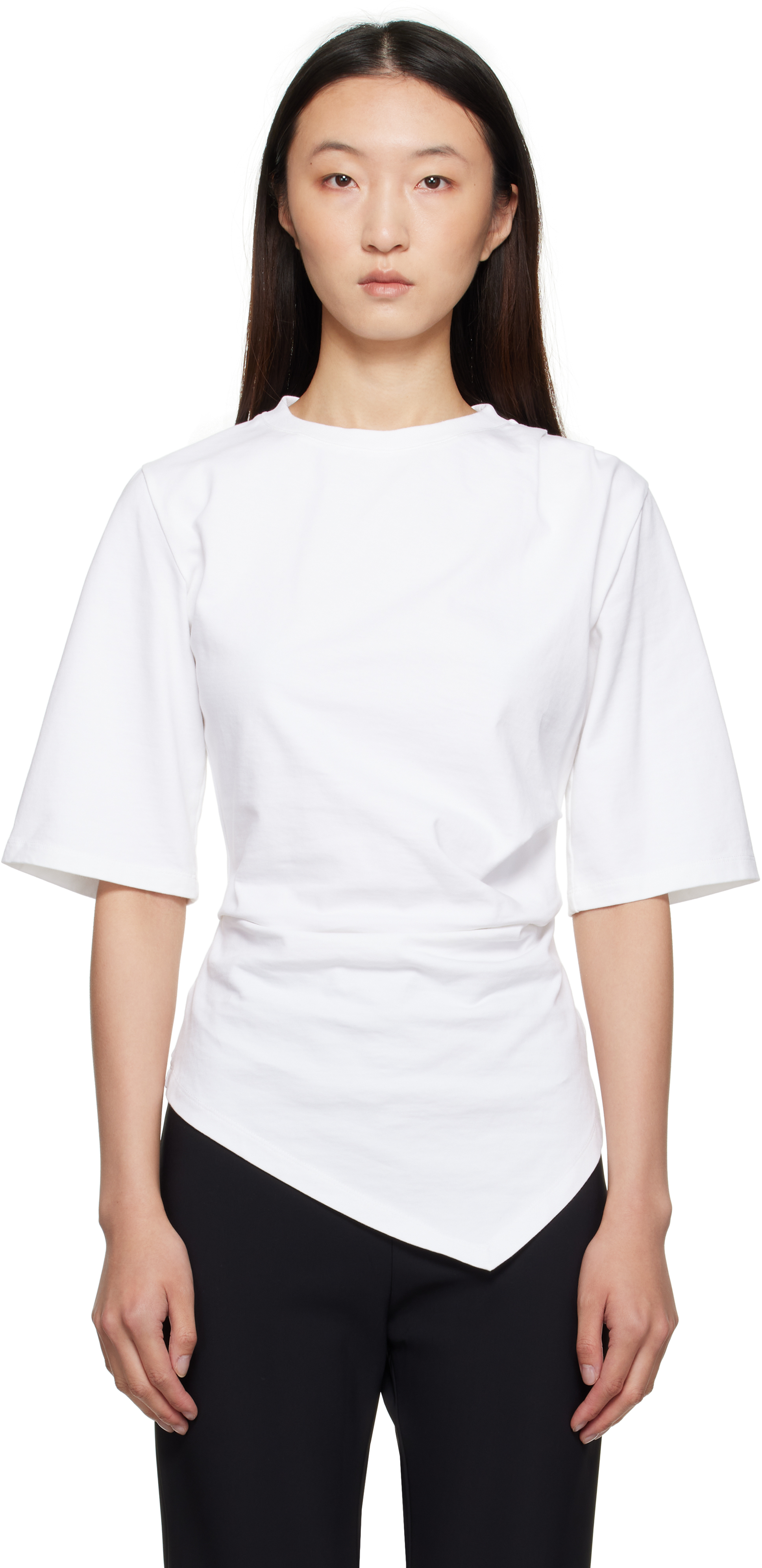 Róhe White Reinvented Twisted T-Shirt